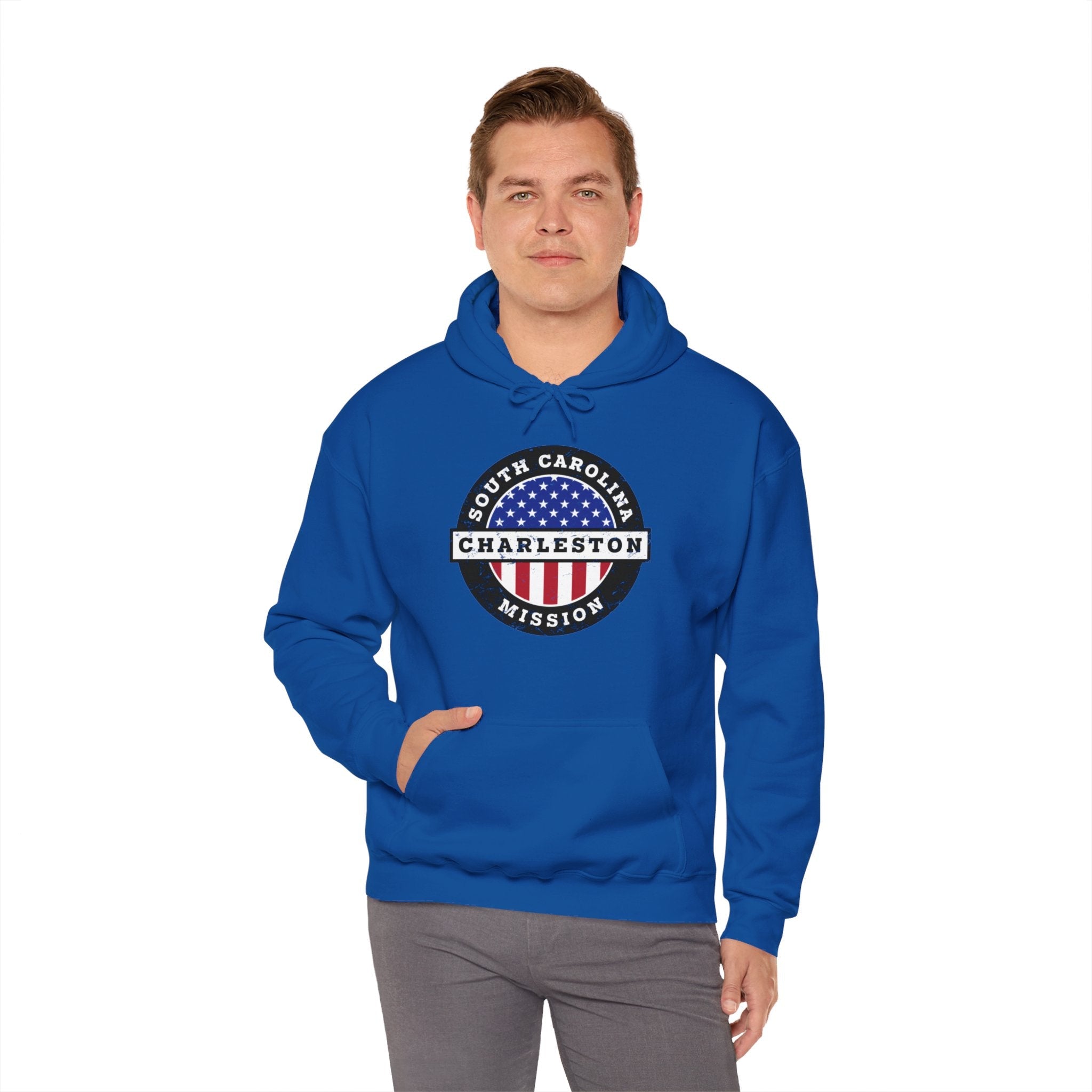 South Carolina Charleston Mission Circular USA Flag Hoodie - Latter-Day Saint LDS Missionary Gift - Book of Mormon