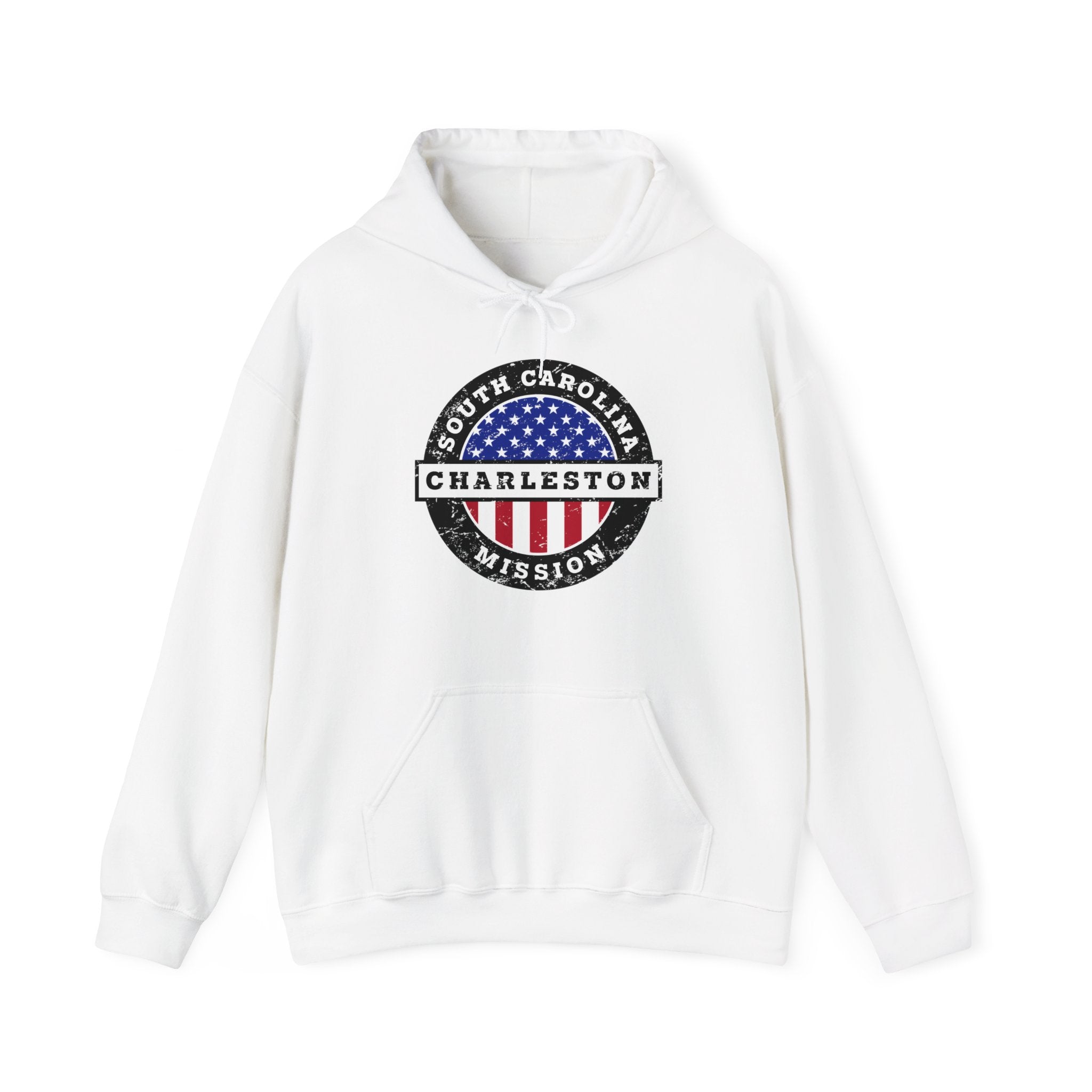 South Carolina Charleston Mission Circular USA Flag Hoodie - Latter-Day Saint LDS Missionary Gift - Book of Mormon