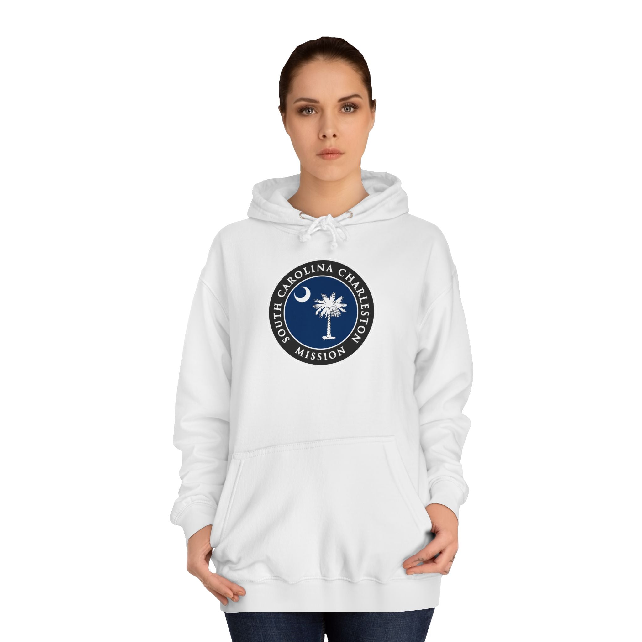 South Carolina Charleston Mission State Flag Logo (Black Border) College Hoodie - Mission Wishlist - LDS Missionary Gift Store