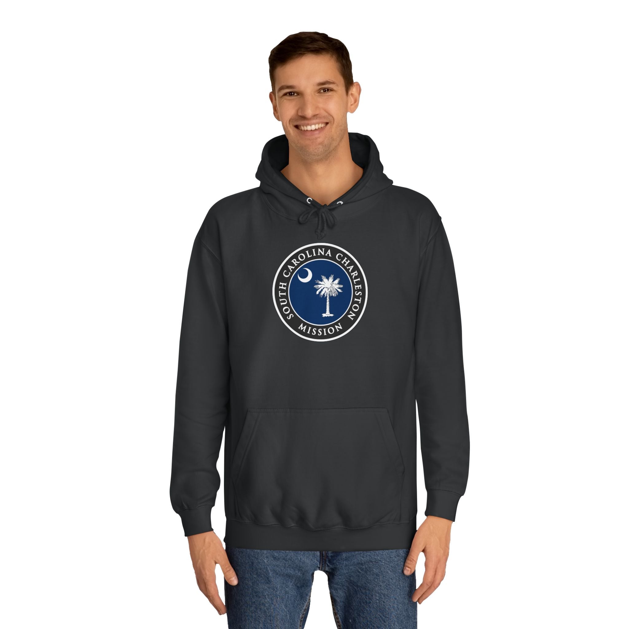 South Carolina Charleston Mission State Flag Logo (Black Border) College Hoodie - Mission Wishlist - LDS Missionary Gift Store