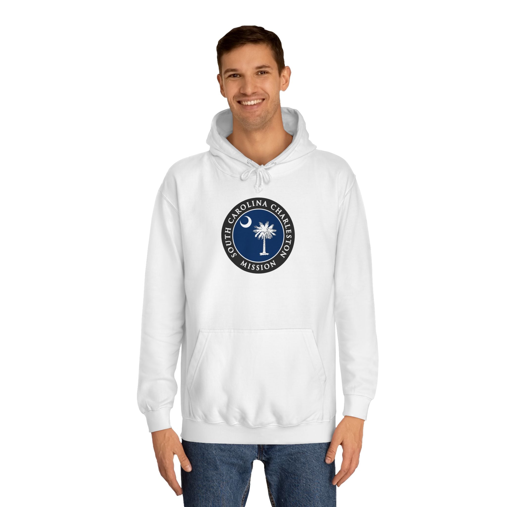 South Carolina Charleston Mission State Flag Logo (Black Border) College Hoodie - Mission Wishlist - LDS Missionary Gift Store