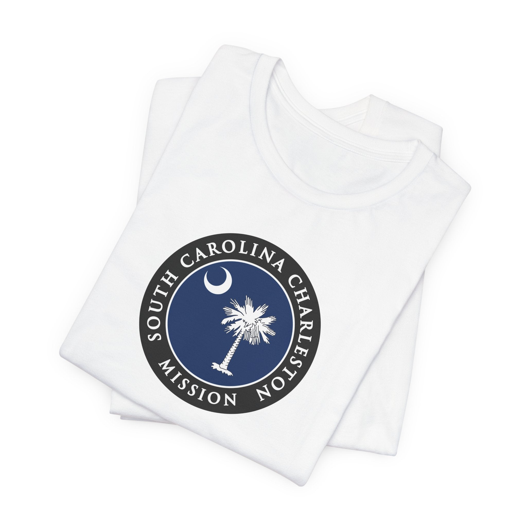 South Carolina Charleston Mission State Flag Logo (Black Border) T-shirt - Mission Wishlist - LDS Missionary Gift Store