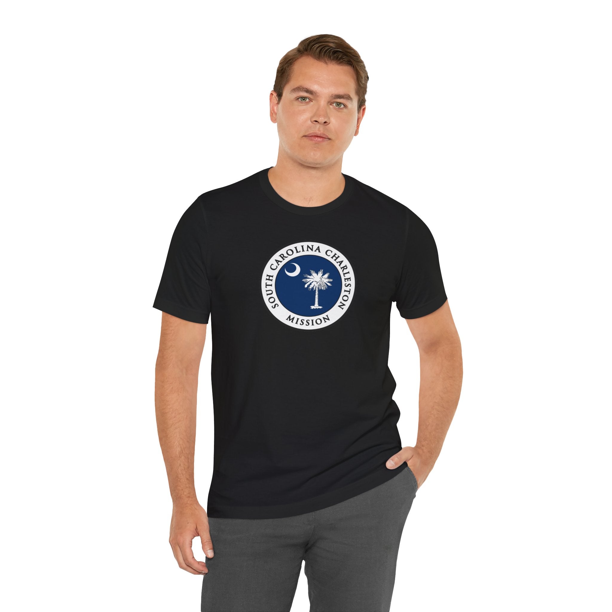 South Carolina Charleston Mission State Flag Logo (White Border) T-shirt - Mission Wishlist - LDS Missionary Gift Store