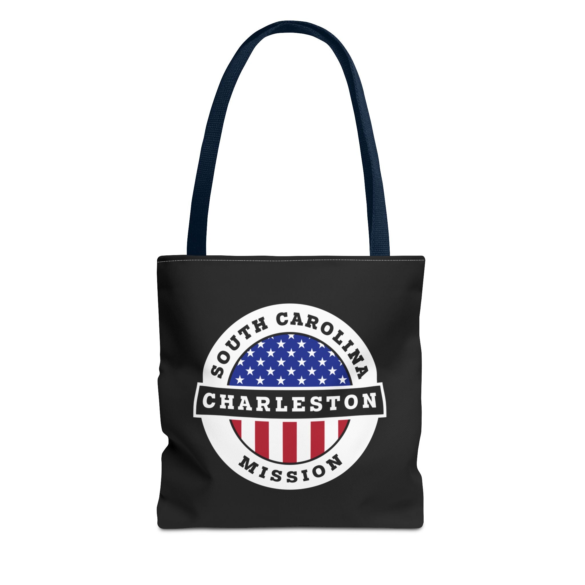 South Carolina Charleston Mission USA Flag Logo Tote Bag Black - Mission Wishlist - LDS Missionary Gift Store