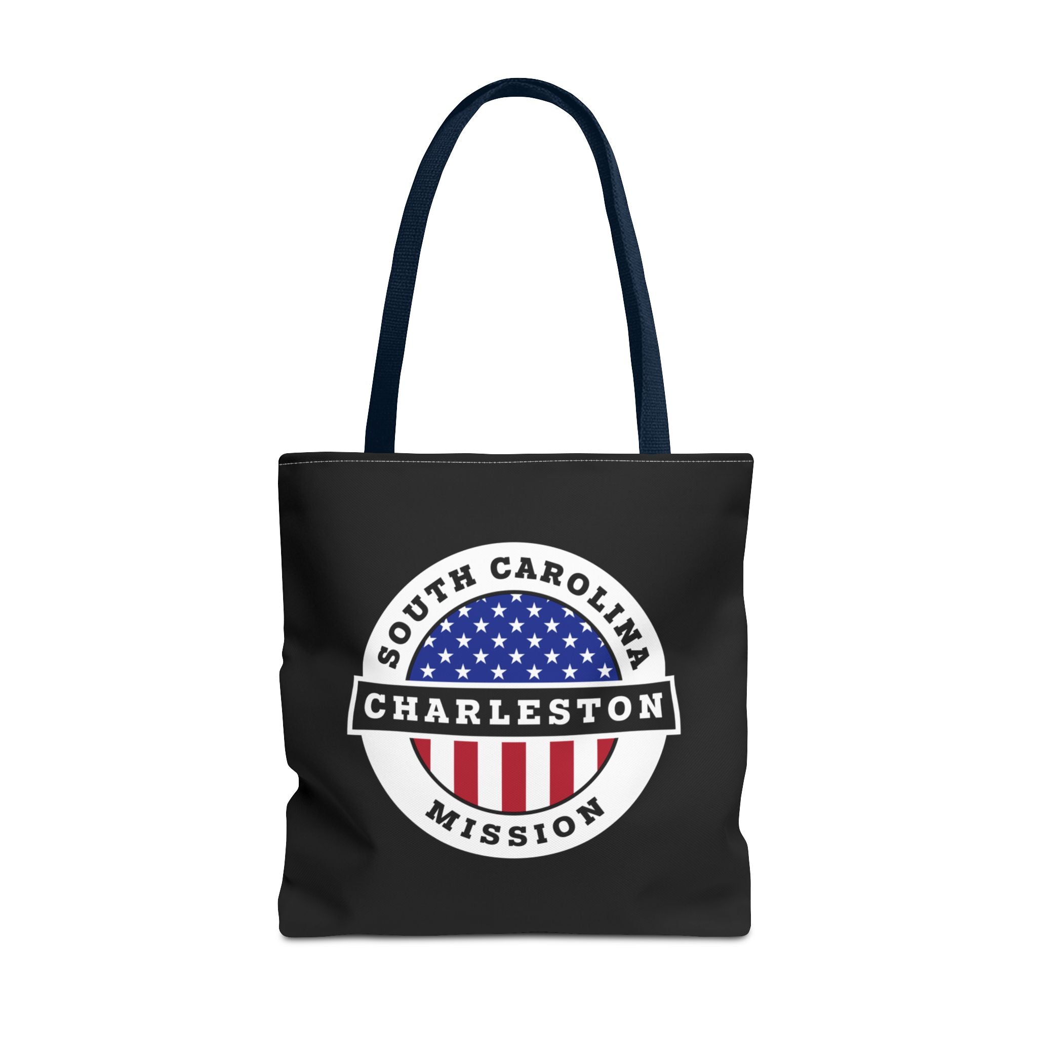 South Carolina Charleston Mission USA Flag Logo Tote Bag Black - Mission Wishlist - LDS Missionary Gift Store