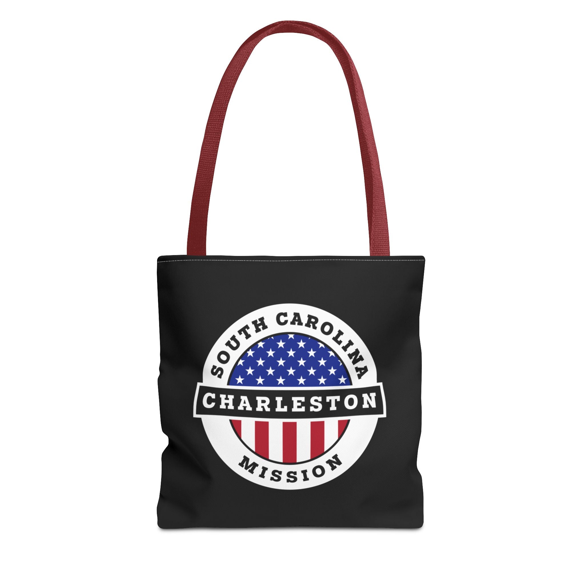 South Carolina Charleston Mission USA Flag Logo Tote Bag Black - Mission Wishlist - LDS Missionary Gift Store