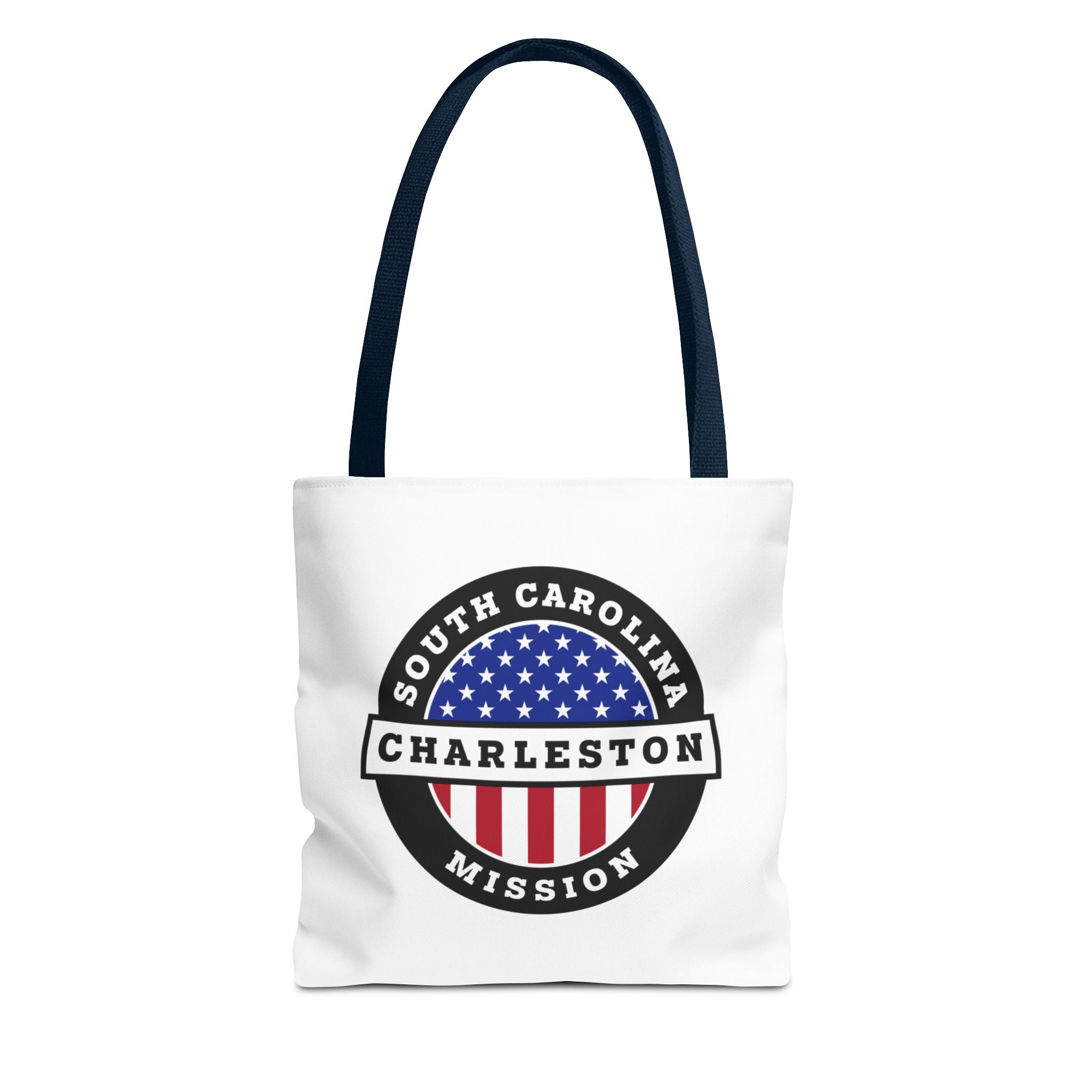 South Carolina Charleston Mission USA Flag Logo Tote Bag White - Mission Wishlist - LDS Missionary Gift Store