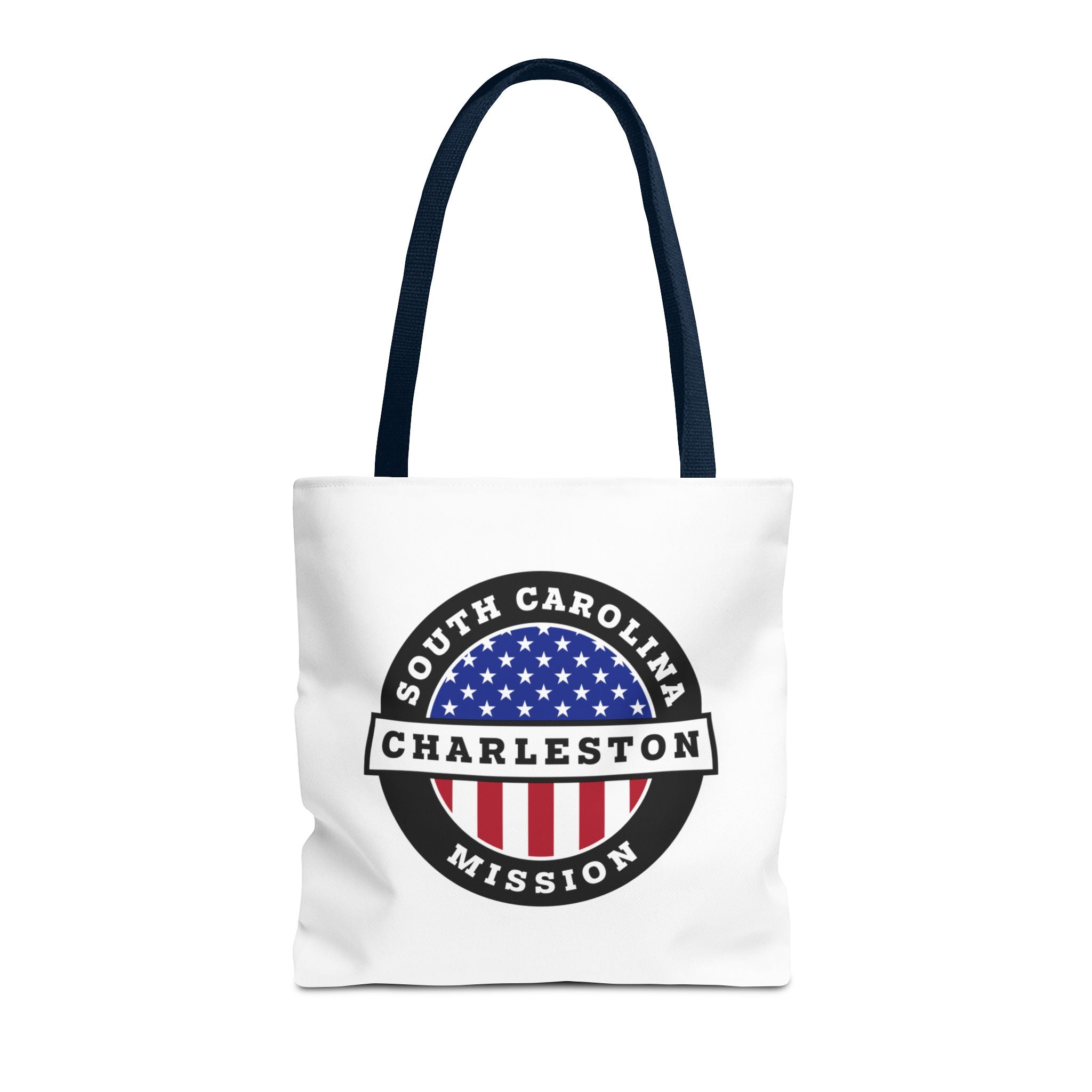 South Carolina Charleston Mission USA Flag Logo Tote Bag White - Mission Wishlist - LDS Missionary Gift Store