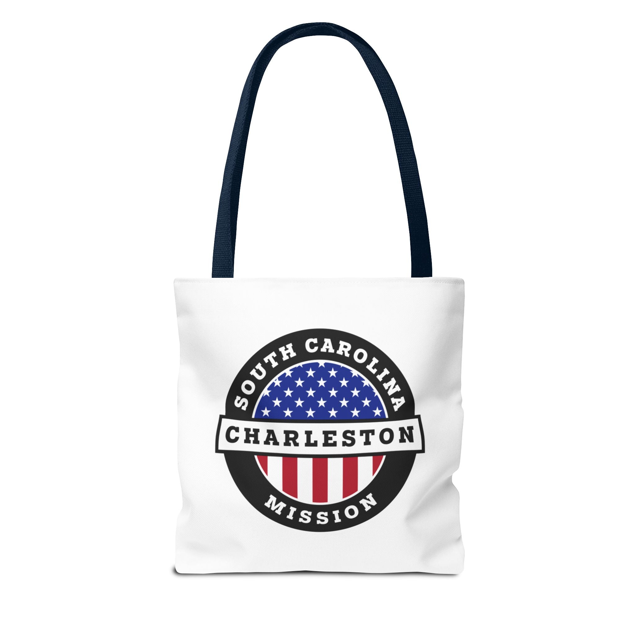South Carolina Charleston Mission USA Flag Logo Tote Bag White - Mission Wishlist - LDS Missionary Gift Store