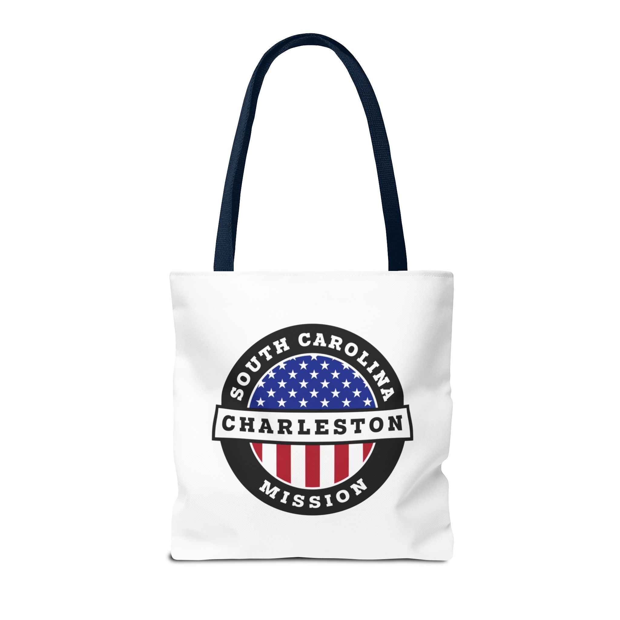 South Carolina Charleston Mission USA Flag Logo Tote Bag White - Mission Wishlist - LDS Missionary Gift Store