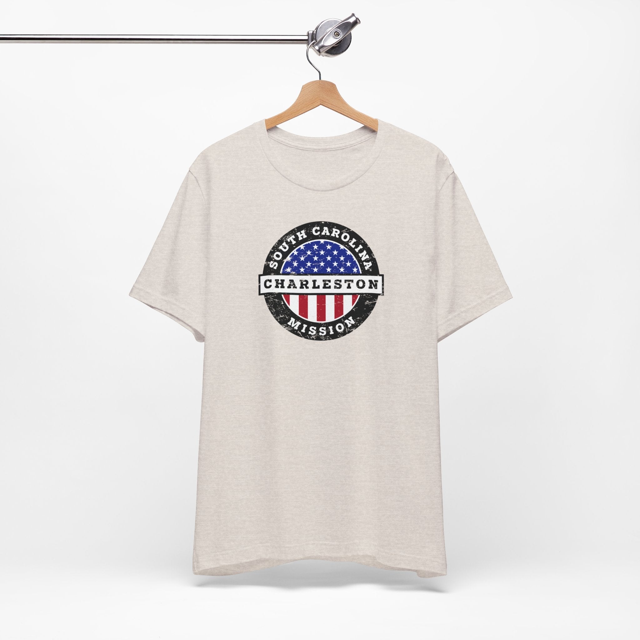 South Carolina Charleston Mission Vintage Circular USA Flag T-Shirt - Mission Wishlist - LDS Missionary Gift Store