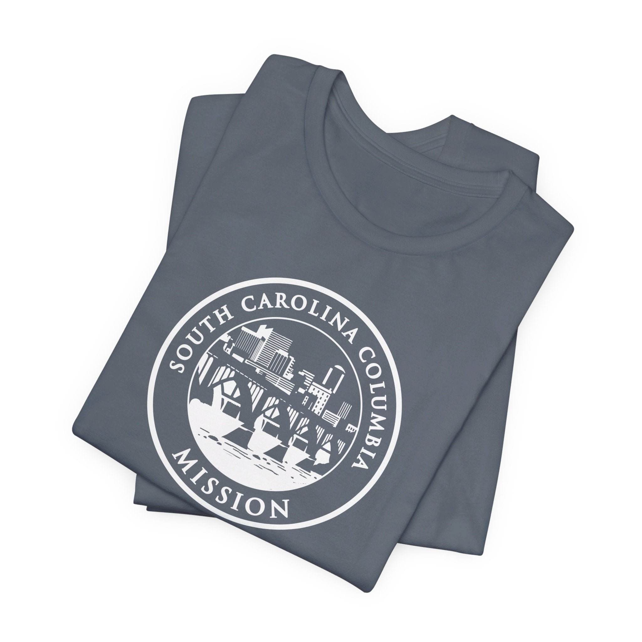 South Carolina Columbia Mission Circular Monochrome Logo T-Shirt - Mission Wishlist - LDS Missionary Gift Store