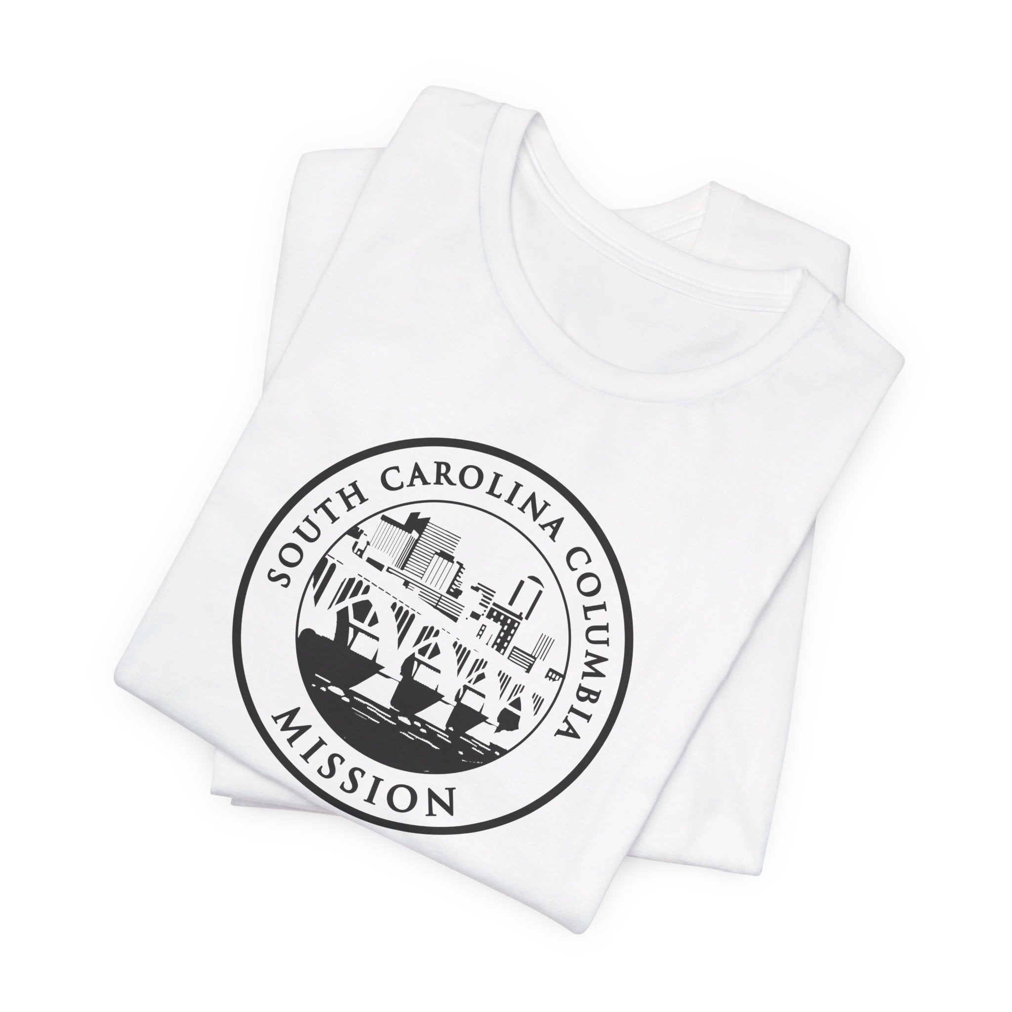 South Carolina Columbia Mission Circular Monochrome Logo T-Shirt - Mission Wishlist - LDS Missionary Gift Store