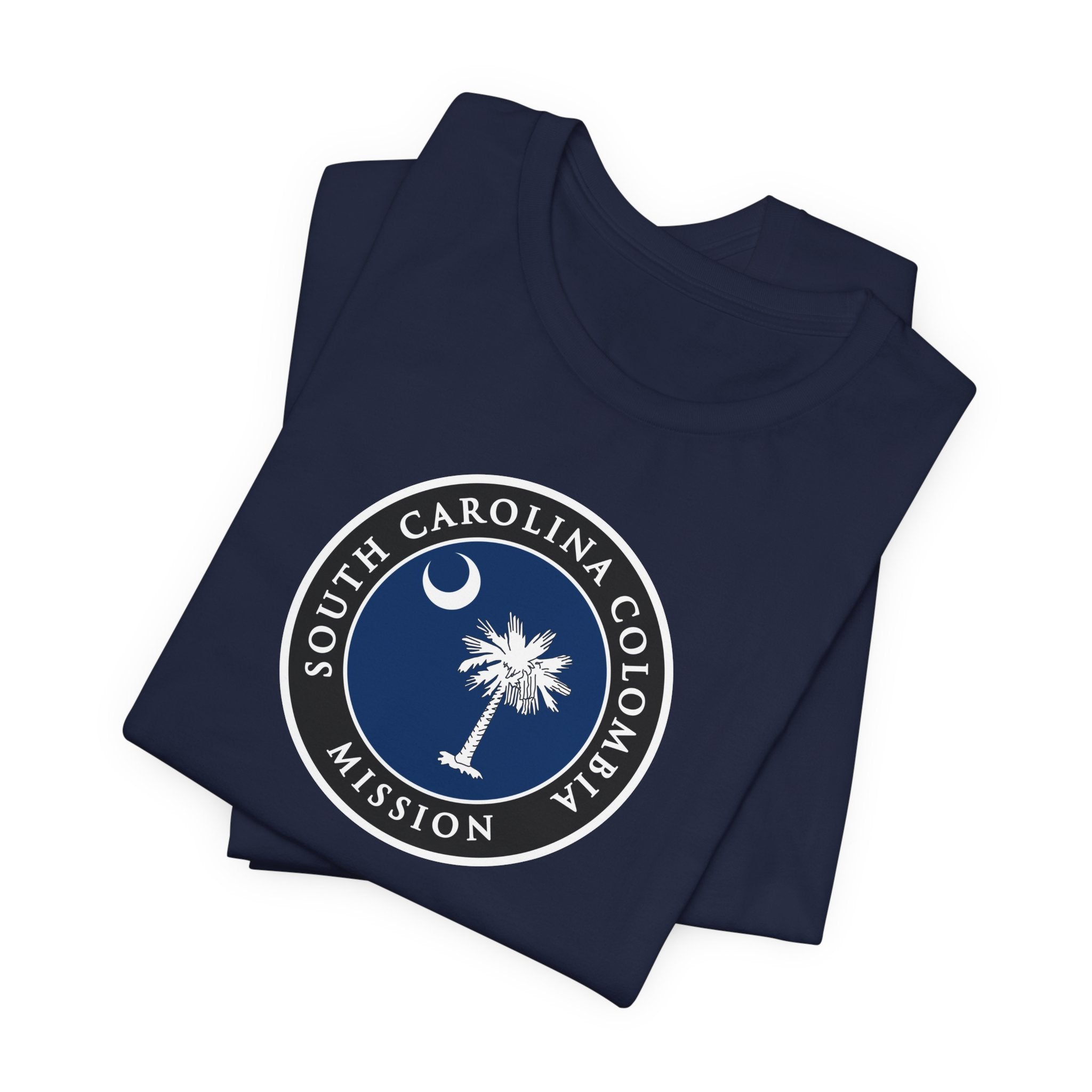 South Carolina Columbia Mission State Flag Logo (Black Border) T-shirt - Mission Wishlist - LDS Missionary Gift Store