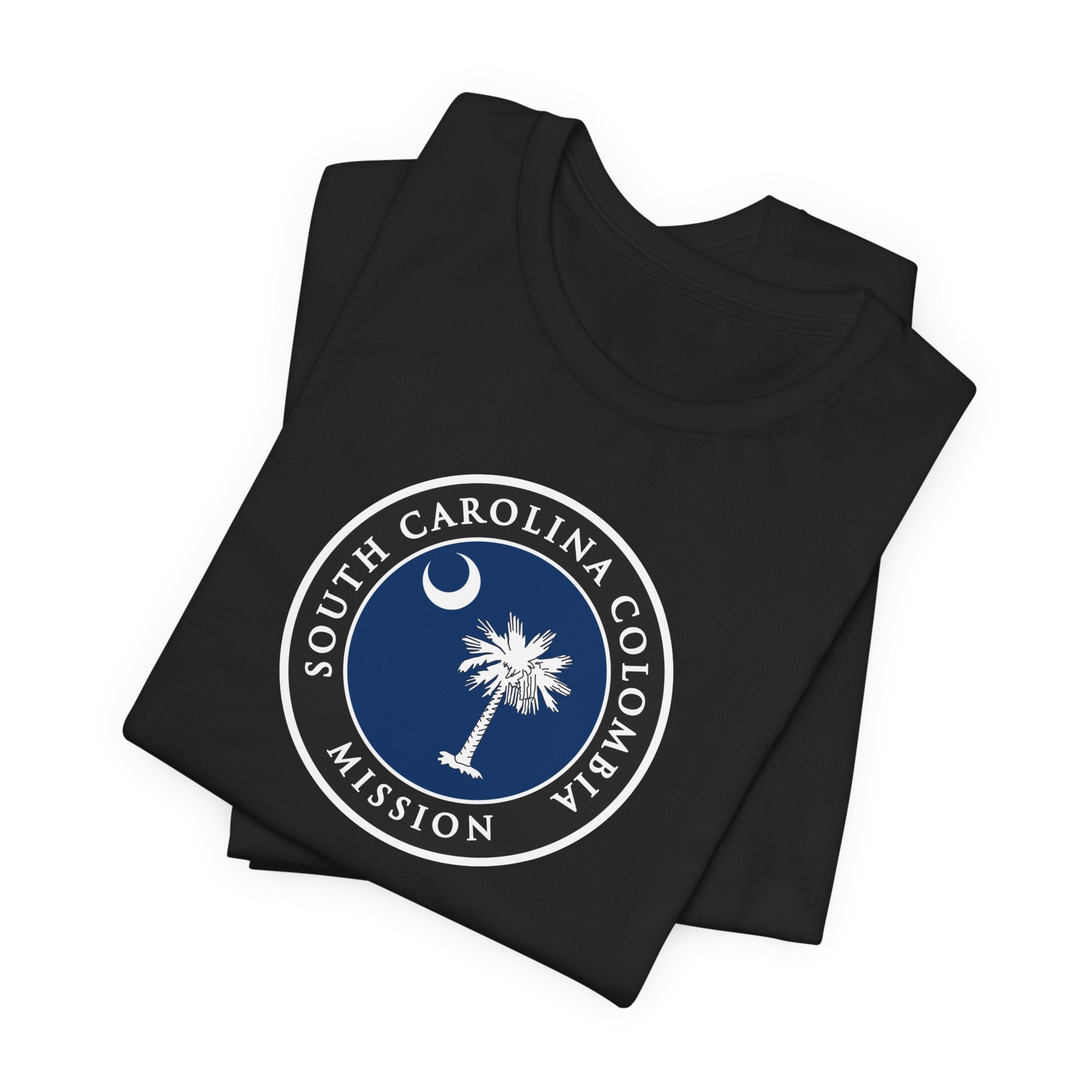 South Carolina Columbia Mission State Flag Logo (Black Border) T-shirt - Mission Wishlist - LDS Missionary Gift Store