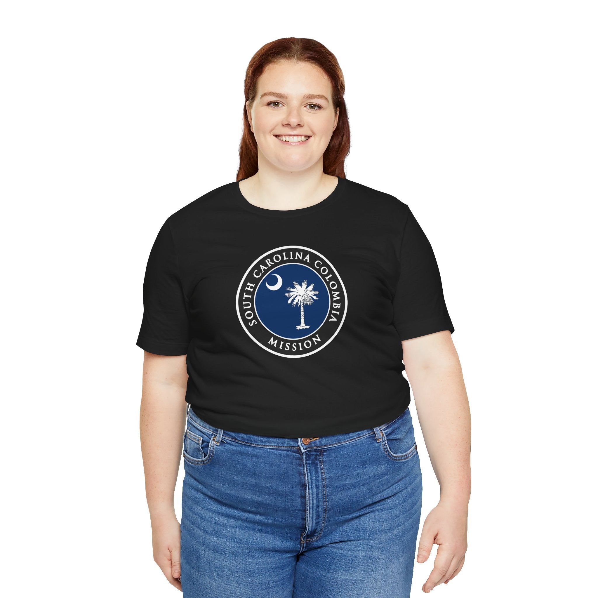 South Carolina Columbia Mission State Flag Logo (Black Border) T-shirt - Mission Wishlist - LDS Missionary Gift Store