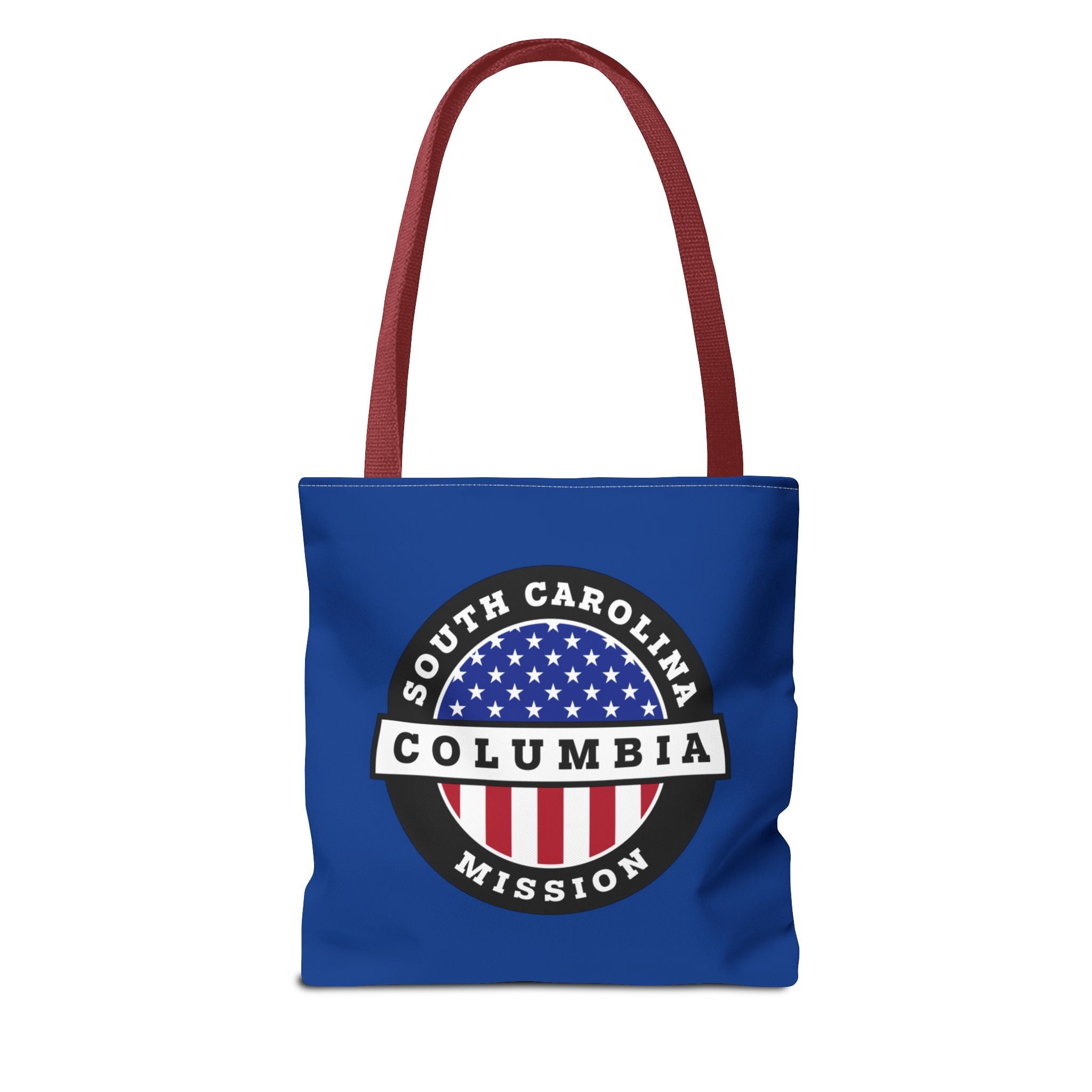 South Carolina Columbia Mission USA Flag Logo Tote Bag Blue - Mission Wishlist - LDS Missionary Gift Store