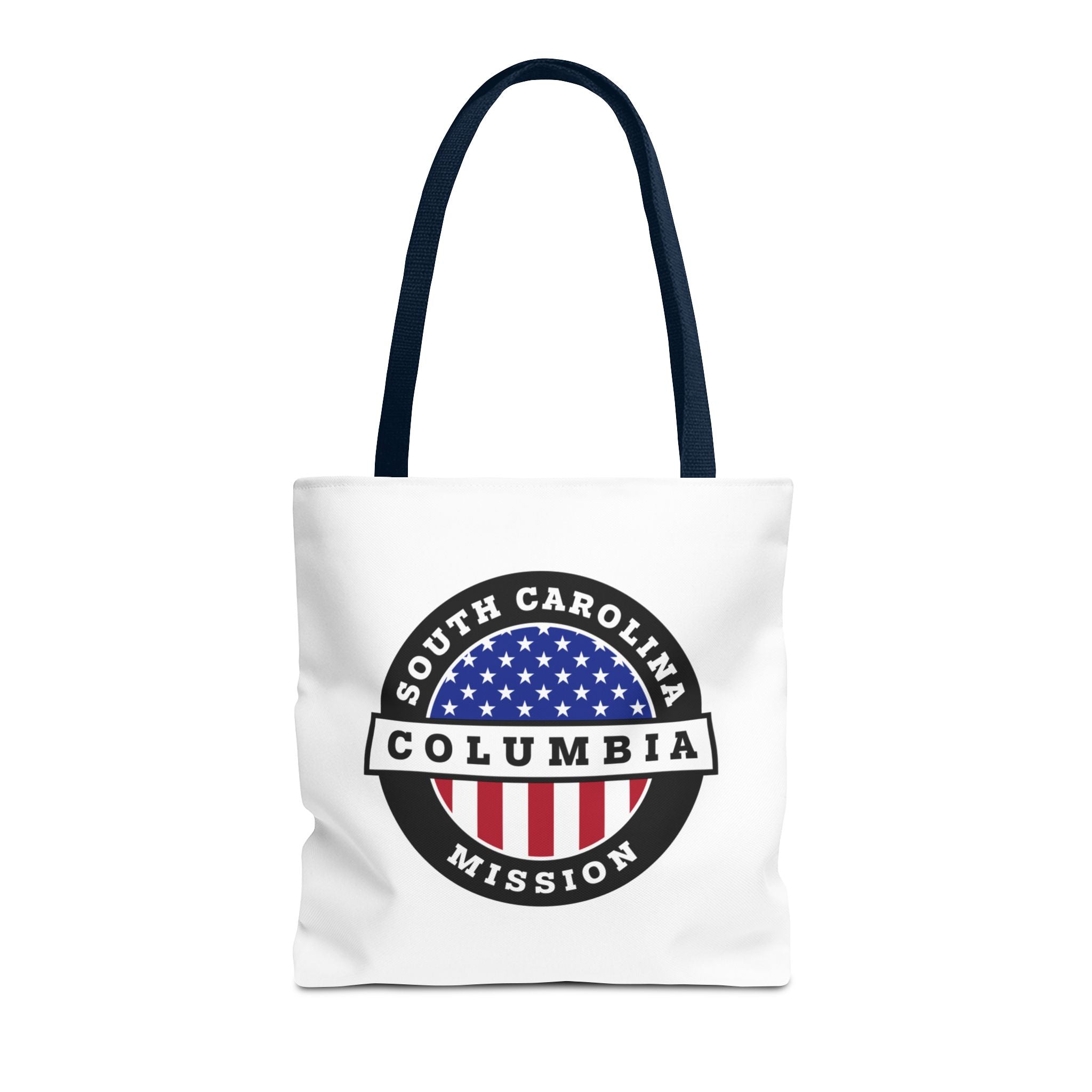 South Carolina Columbia Mission USA Flag Logo Tote Bag White - Mission Wishlist - LDS Missionary Gift Store