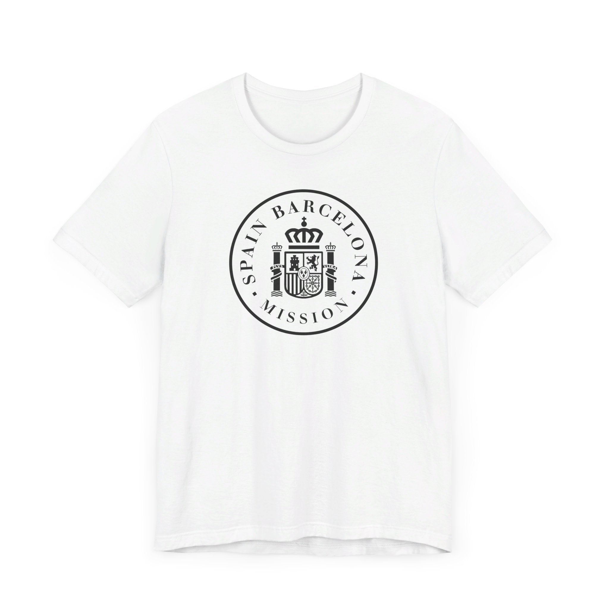 Spain Barcelona Mission Circular Monochrome Logo T-Shirt - Mission Wishlist - LDS Missionary Gift Store