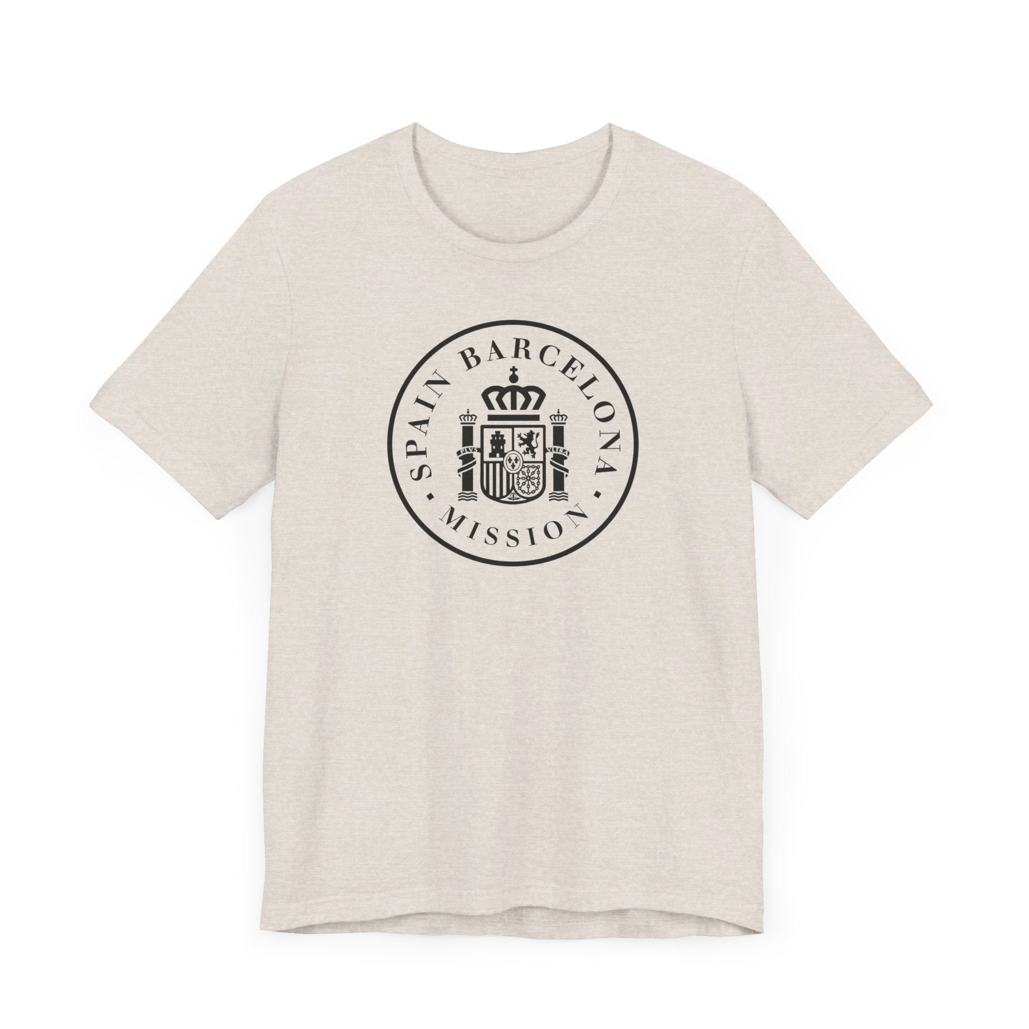 Spain Barcelona Mission Circular Monochrome Logo T-Shirt - Mission Wishlist - LDS Missionary Gift Store