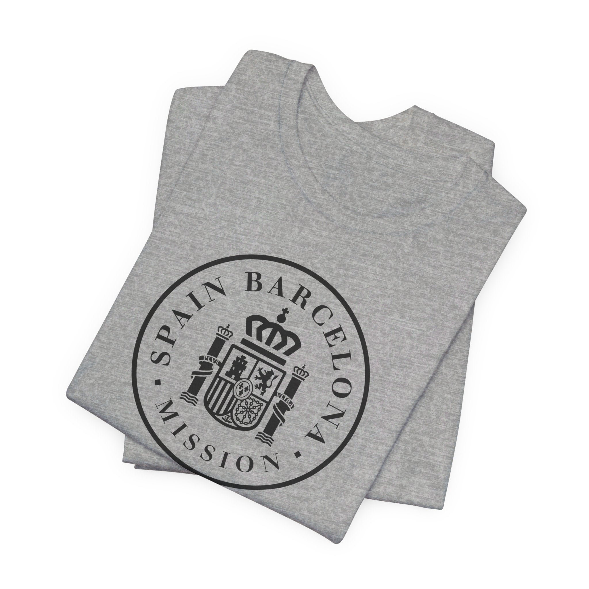 Spain Barcelona Mission Circular Monochrome Logo T-Shirt - Mission Wishlist - LDS Missionary Gift Store
