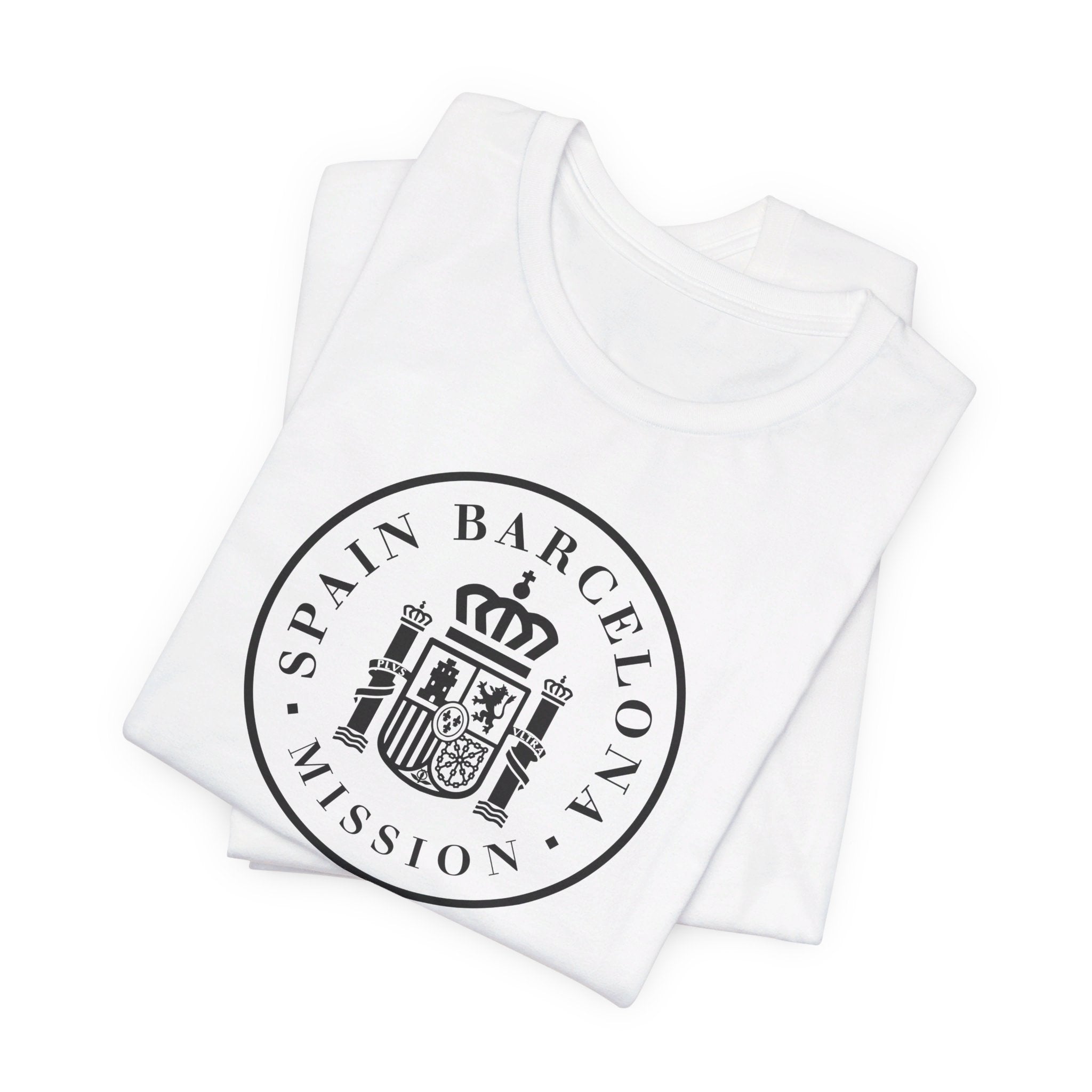 Spain Barcelona Mission Circular Monochrome Logo T-Shirt - Mission Wishlist - LDS Missionary Gift Store