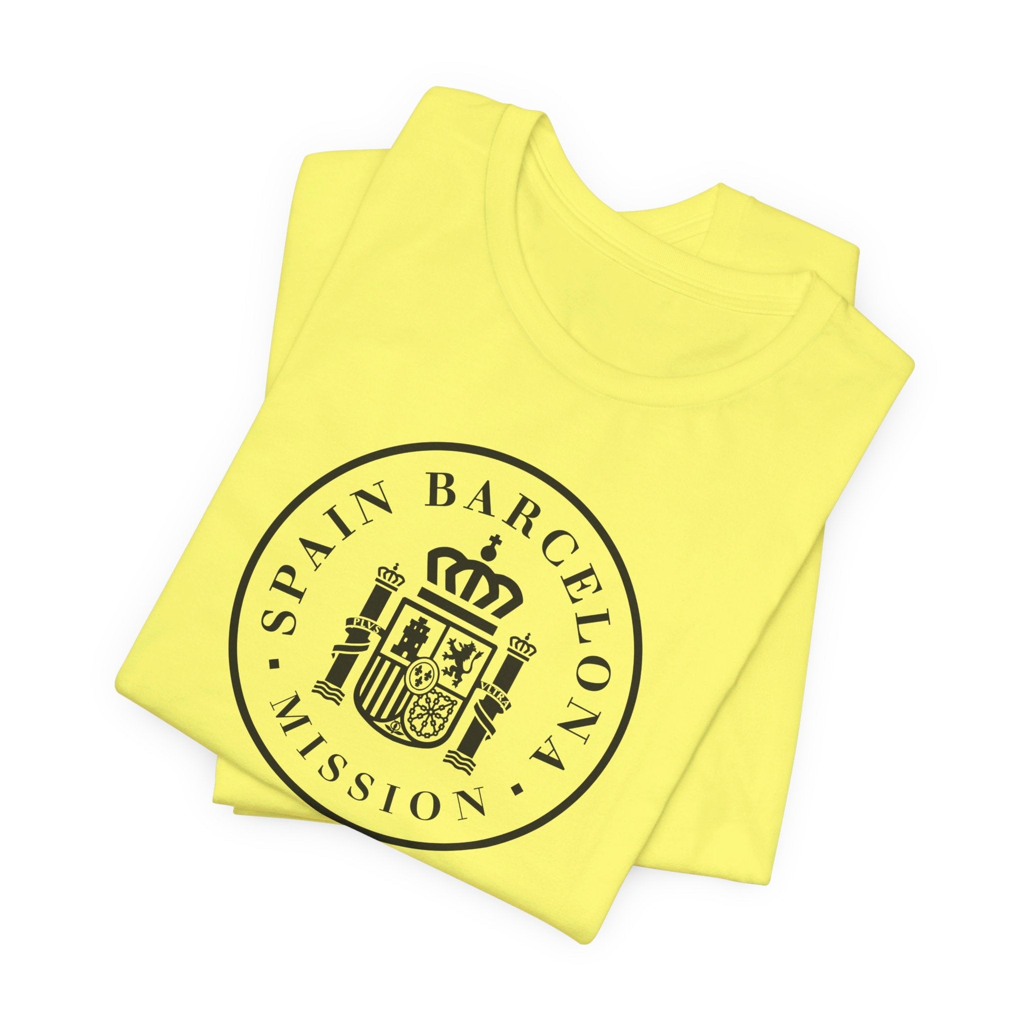 Spain Barcelona Mission Circular Monochrome Logo T-Shirt - Mission Wishlist - LDS Missionary Gift Store