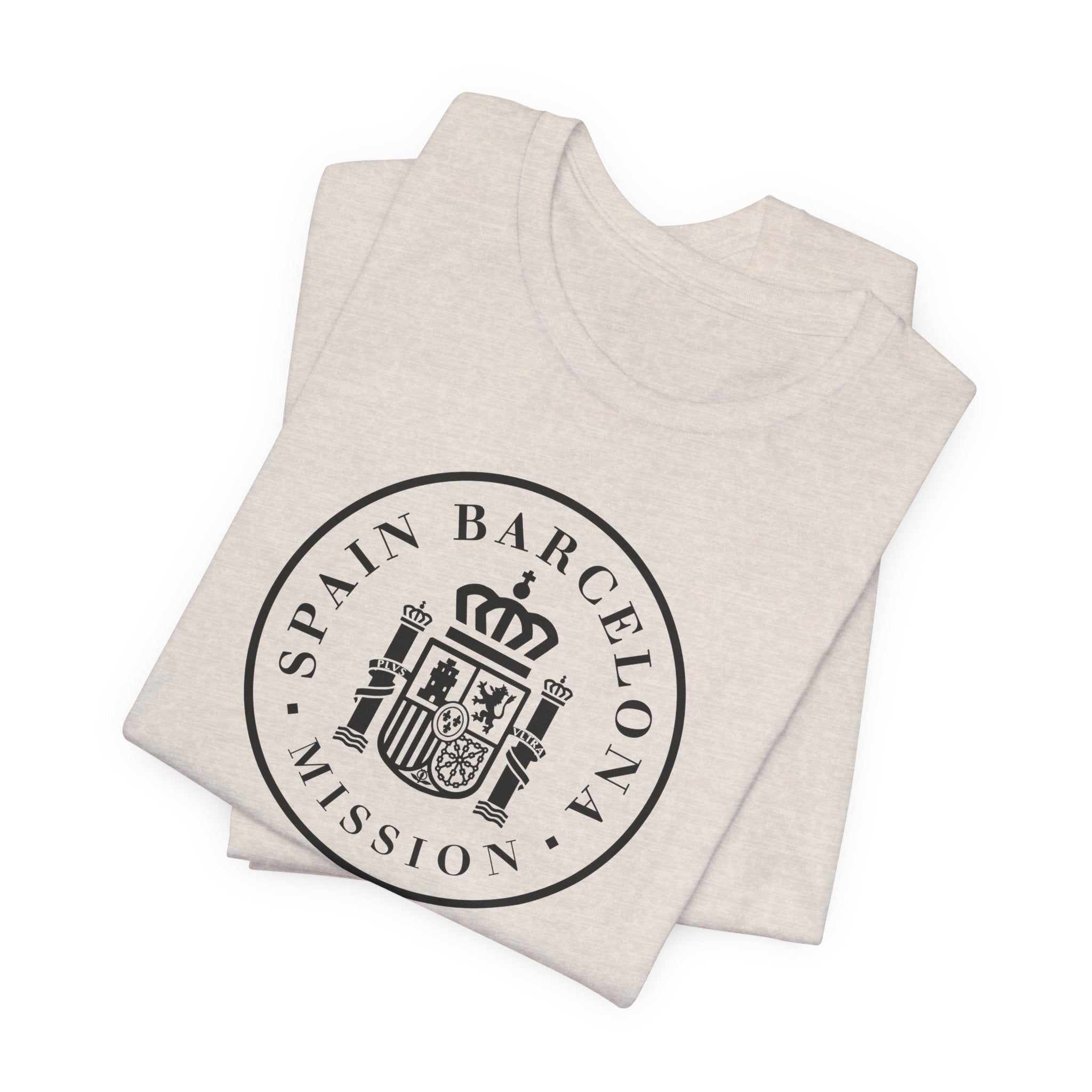Spain Barcelona Mission Circular Monochrome Logo T-Shirt - Mission Wishlist - LDS Missionary Gift Store