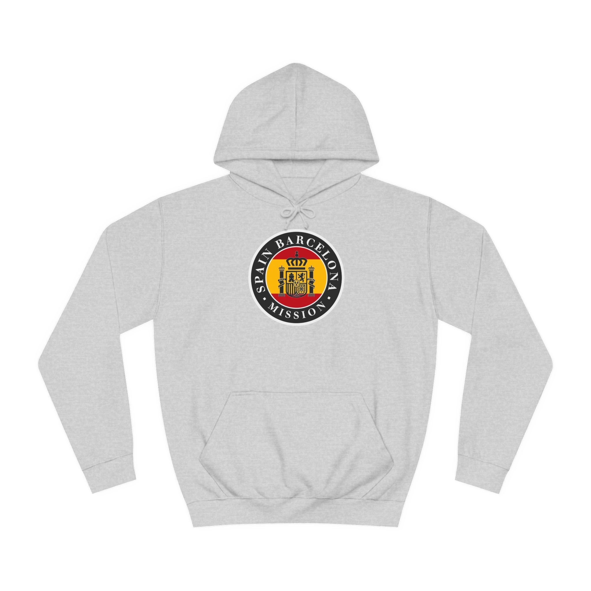 Spain Barcelona Mission Flag Logo (Black Border) College Hoodie - Mission Wishlist - LDS Missionary Gift Store