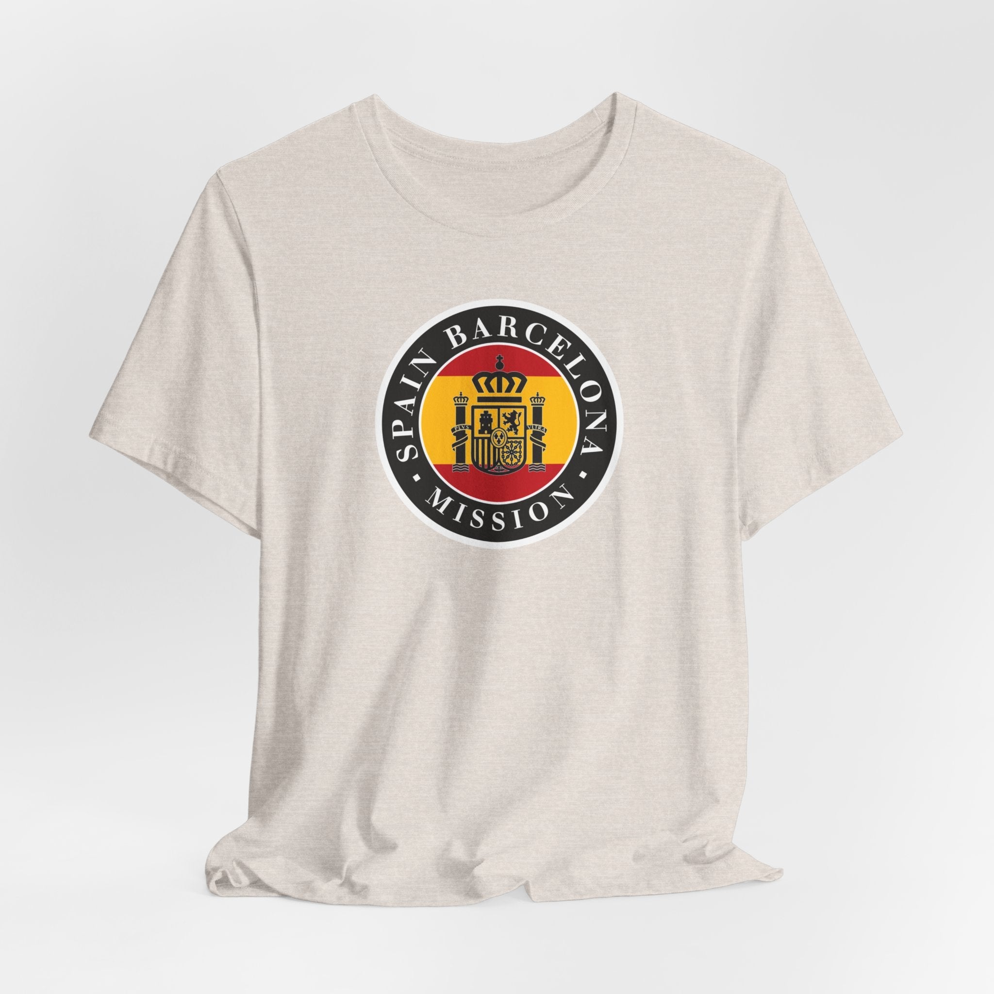 Spain Barcelona Mission Flag Logo (Black Border) T-shirt - Mission Wishlist - LDS Missionary Gift Store
