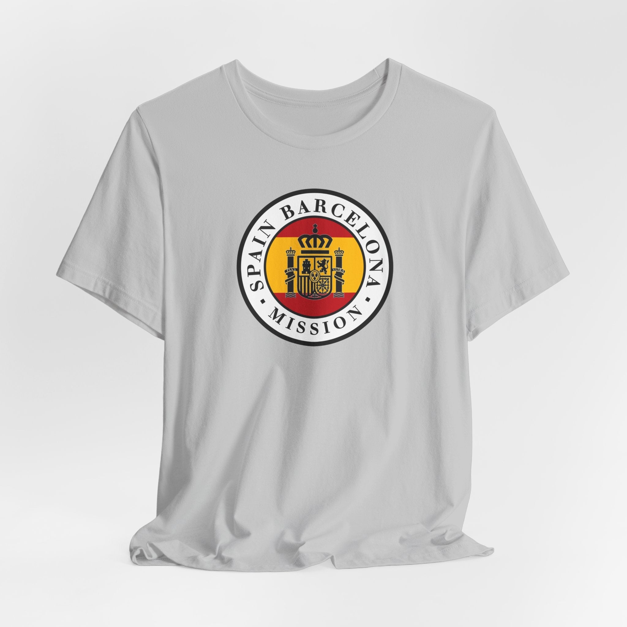 Spain Barcelona Mission Flag Logo (White Border) T-shirt - Mission Wishlist - LDS Missionary Gift Store