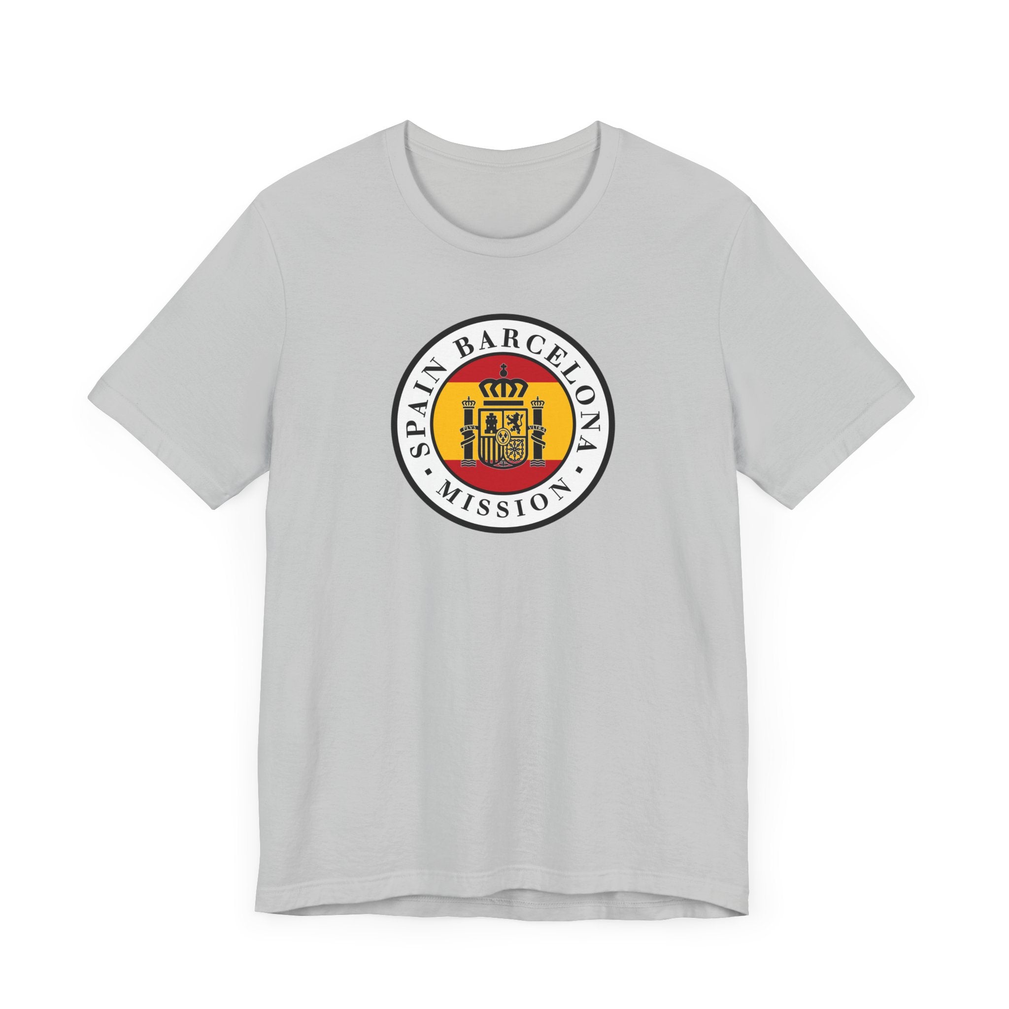 Spain Barcelona Mission Flag Logo (White Border) T-shirt - Mission Wishlist - LDS Missionary Gift Store