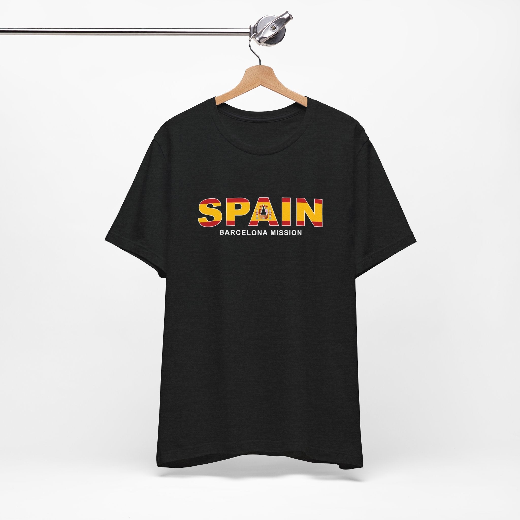Spain Barcelona Mission Flag Title T-shirt - Mission Wishlist - LDS Missionary Gift Store