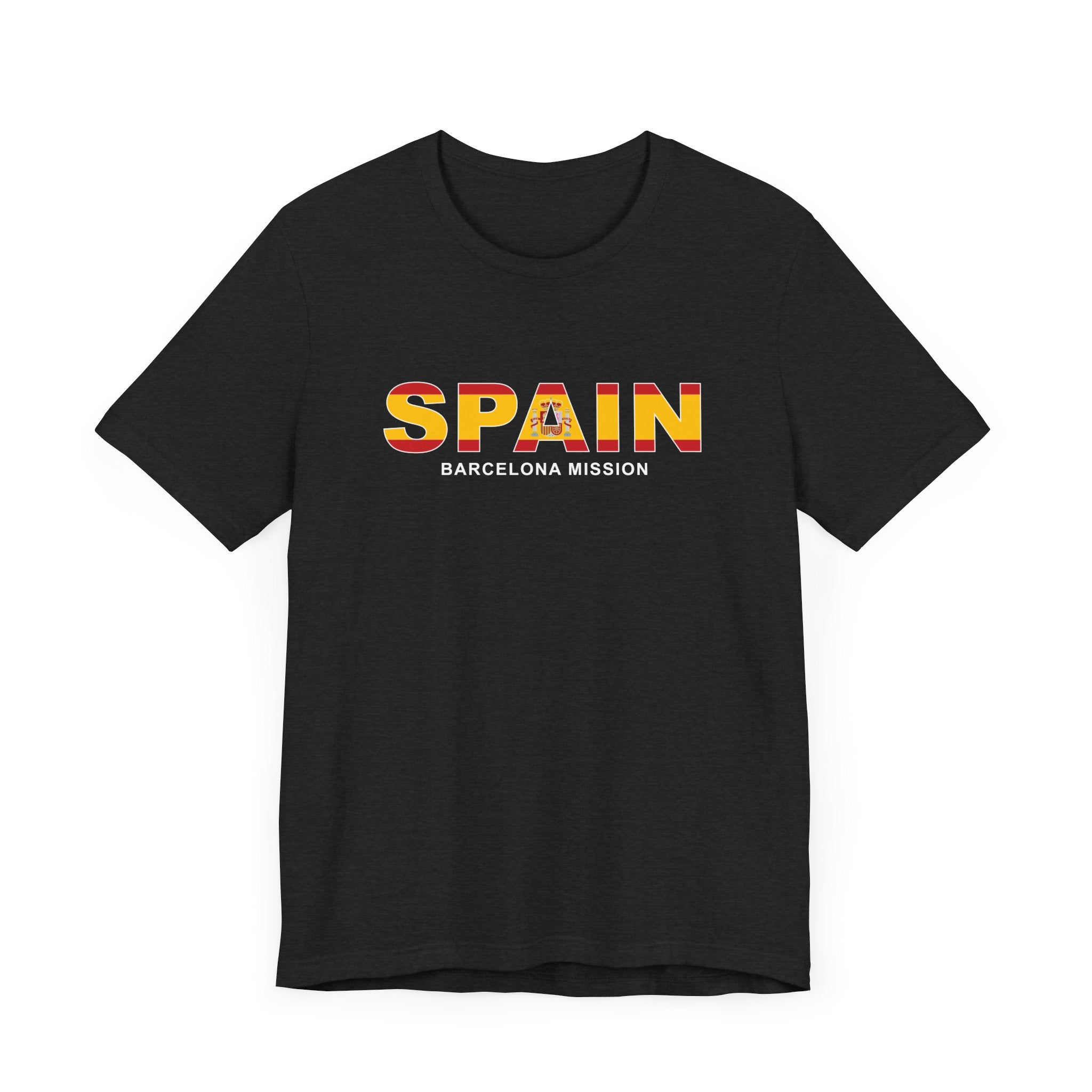 Spain Barcelona Mission Flag Title T-shirt - Mission Wishlist - LDS Missionary Gift Store