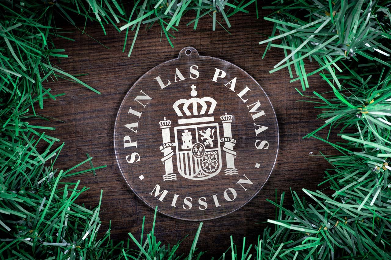 Spain Las Palmas Mission Christmas Ornament - Latter-Day Saint LDS Missionary Gift - Book of Mormon