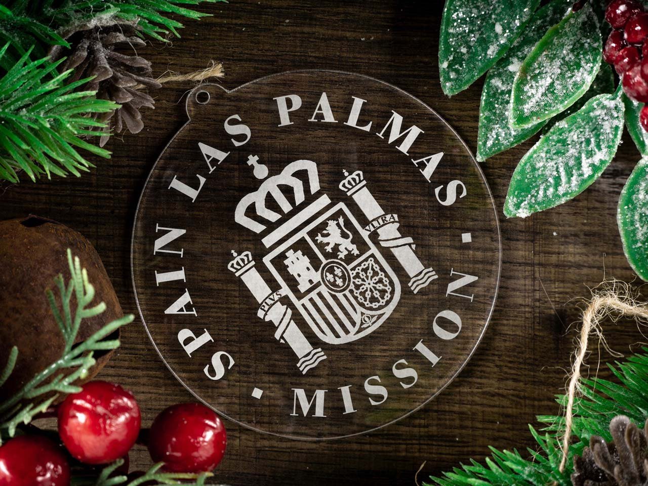 Spain Las Palmas Mission Christmas Ornament - Latter-Day Saint LDS Missionary Gift - Book of Mormon