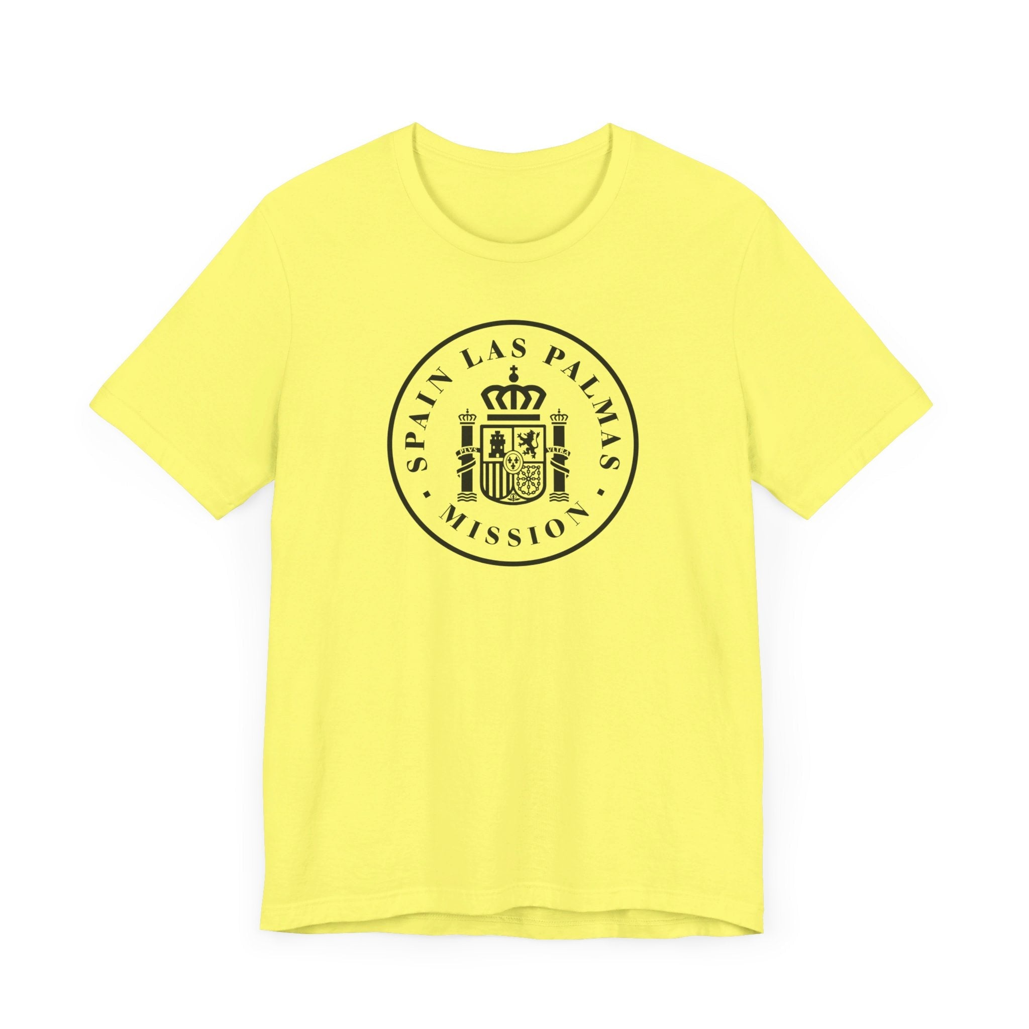 Spain Las Palmas Mission Circular Monochrome Logo T-Shirt - Mission Wishlist - LDS Missionary Gift Store