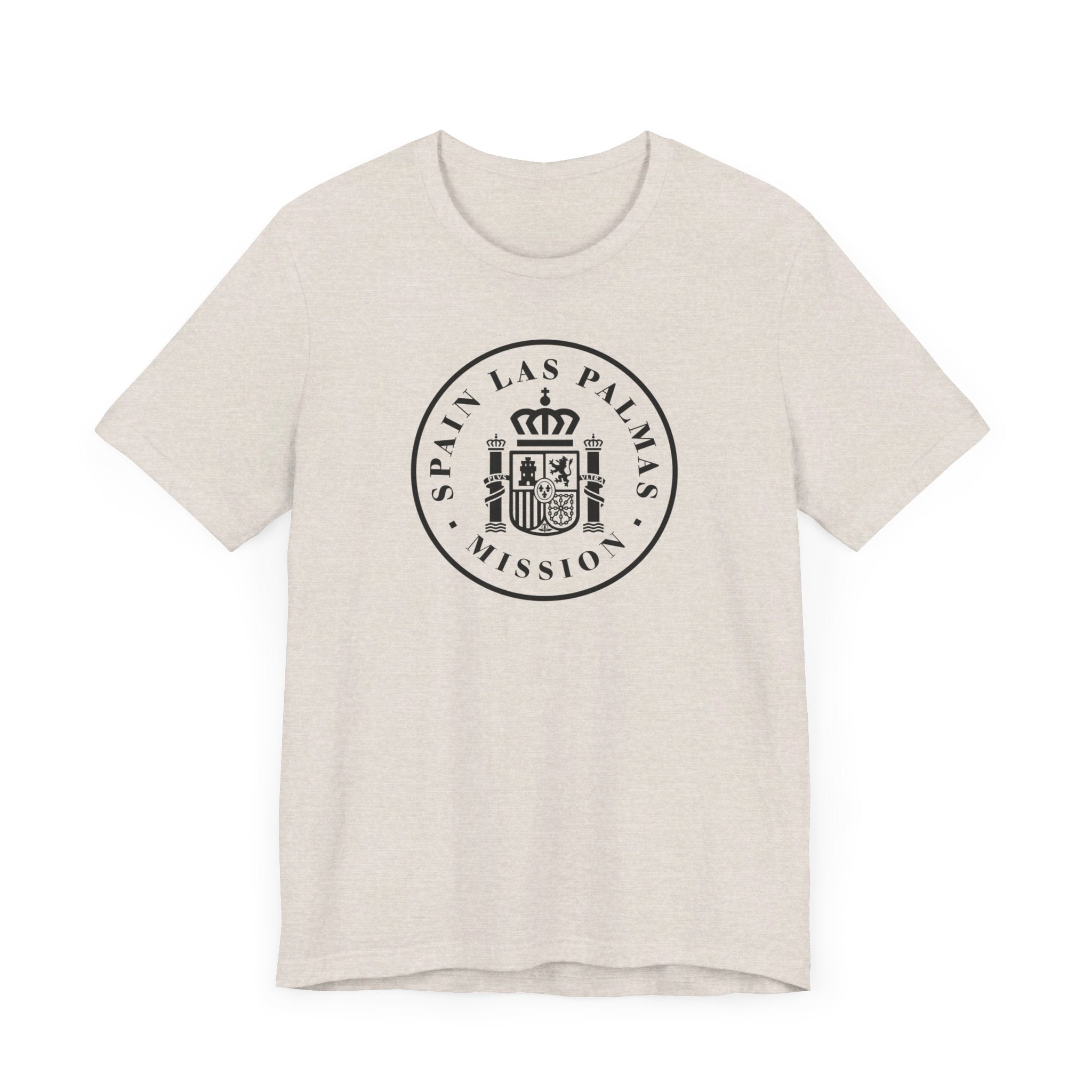 Spain Las Palmas Mission Circular Monochrome Logo T-Shirt - Mission Wishlist - LDS Missionary Gift Store
