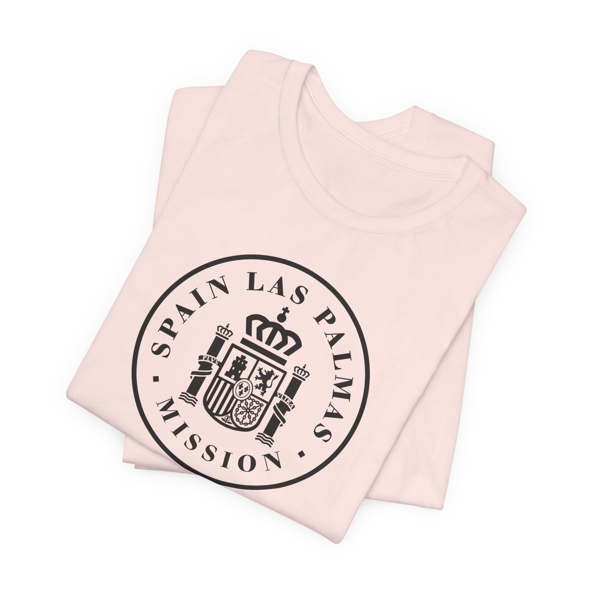 Spain Las Palmas Mission Circular Monochrome Logo T-Shirt - Mission Wishlist - LDS Missionary Gift Store