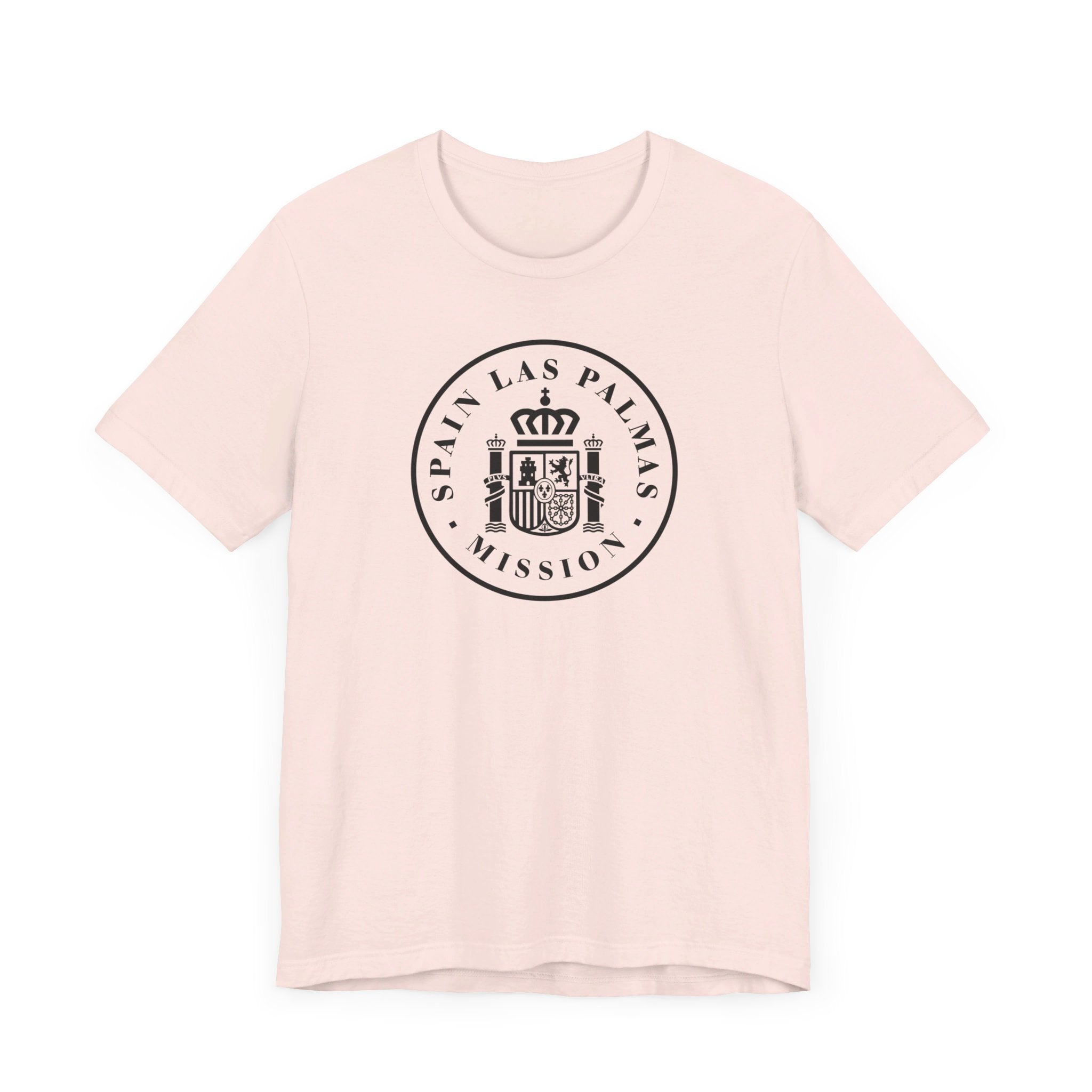 Spain Las Palmas Mission Circular Monochrome Logo T-Shirt - Mission Wishlist - LDS Missionary Gift Store