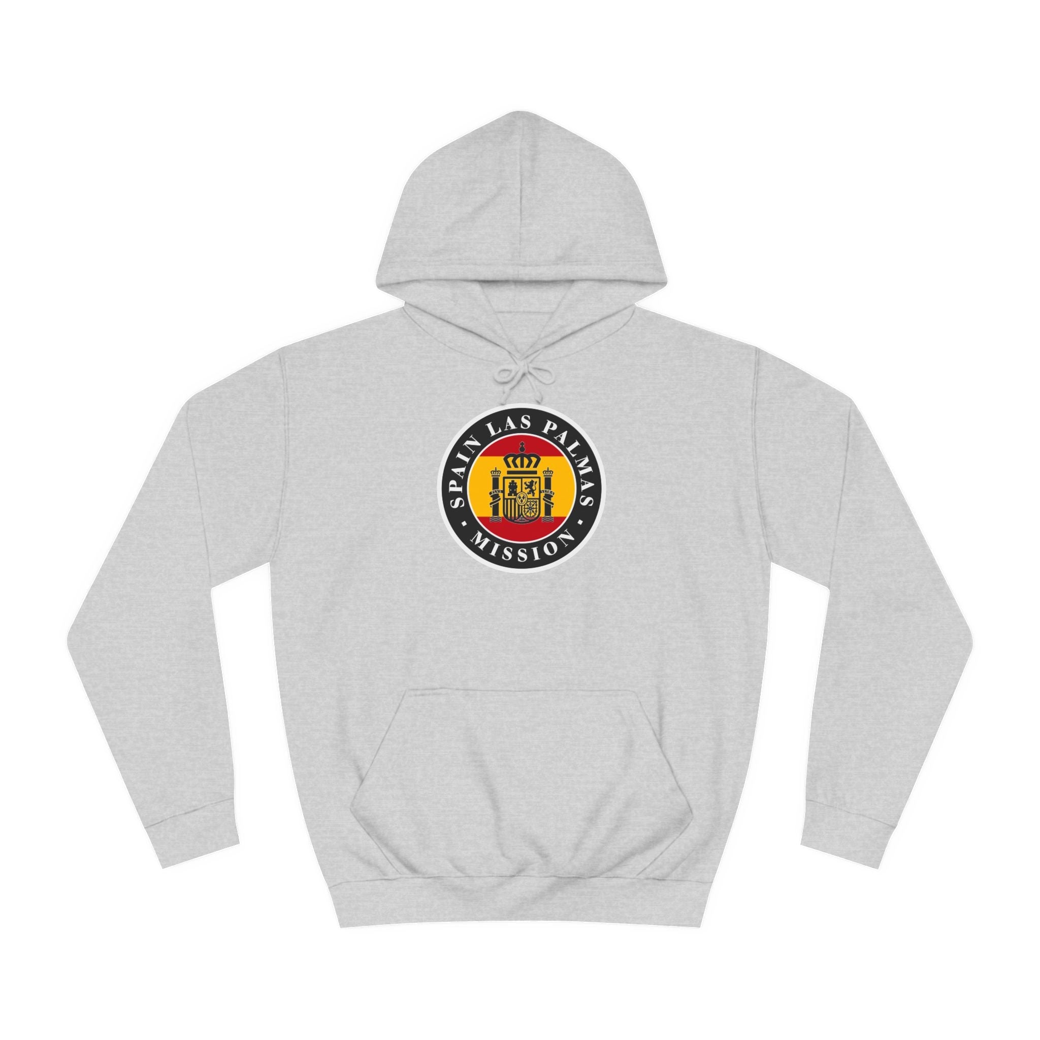 Spain Las Palmas Mission Flag Logo (Black Border) College Hoodie - Latter-Day Saint LDS Missionary Gift - Book of Mormon