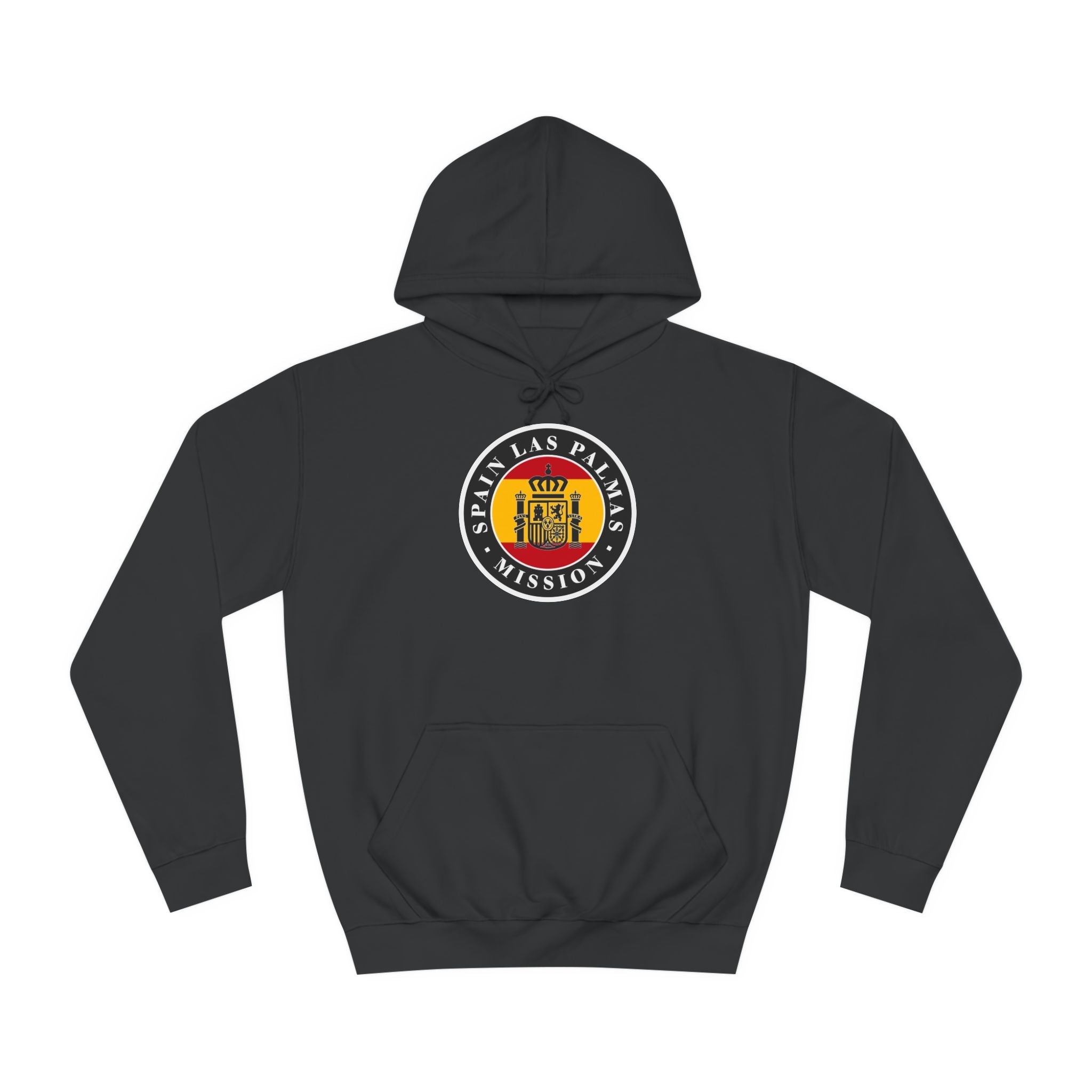 Spain Las Palmas Mission Flag Logo (Black Border) College Hoodie - Latter-Day Saint LDS Missionary Gift - Book of Mormon