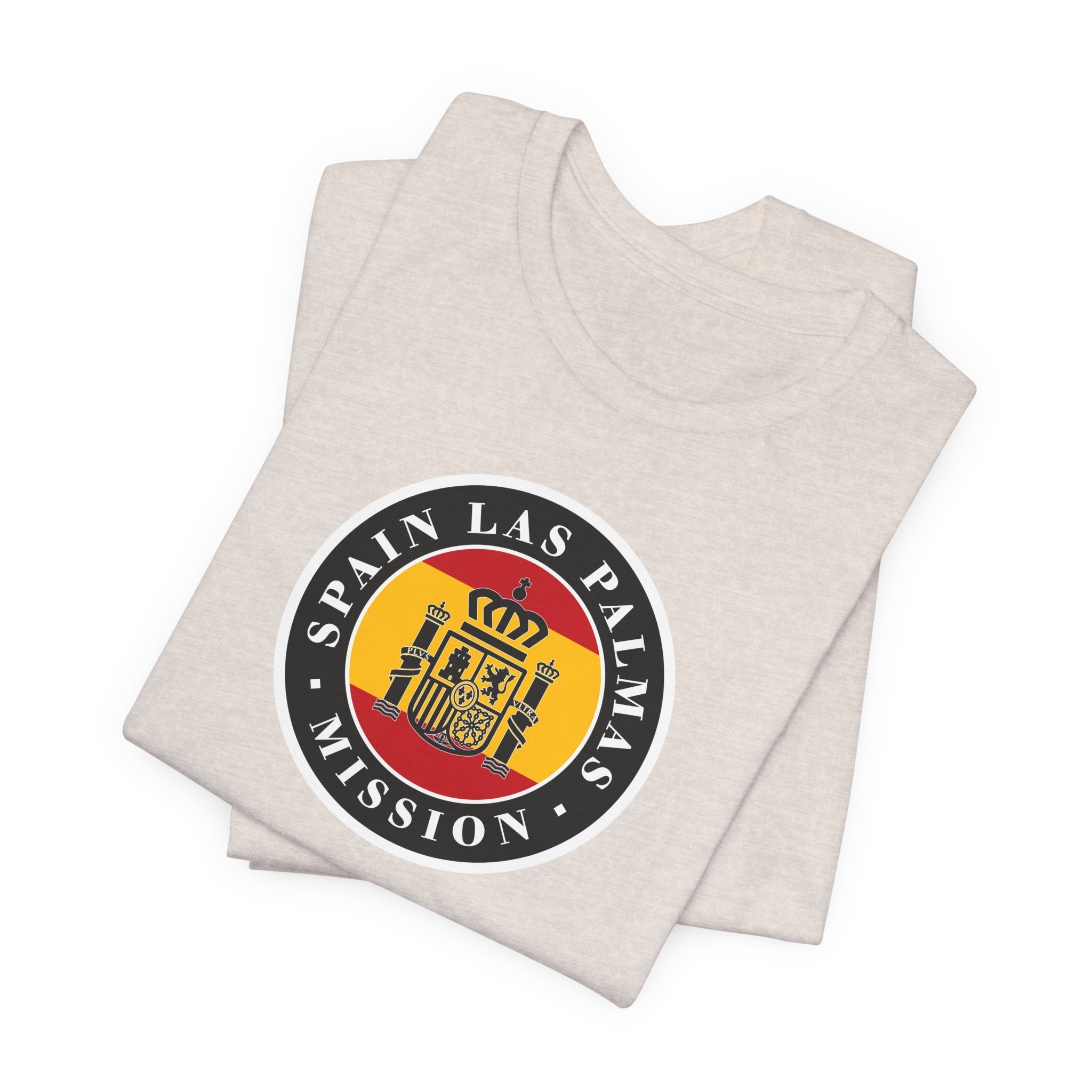 Spain Las Palmas Mission Flag Logo (Black Border) T-shirt - Mission Wishlist - LDS Missionary Gift Store