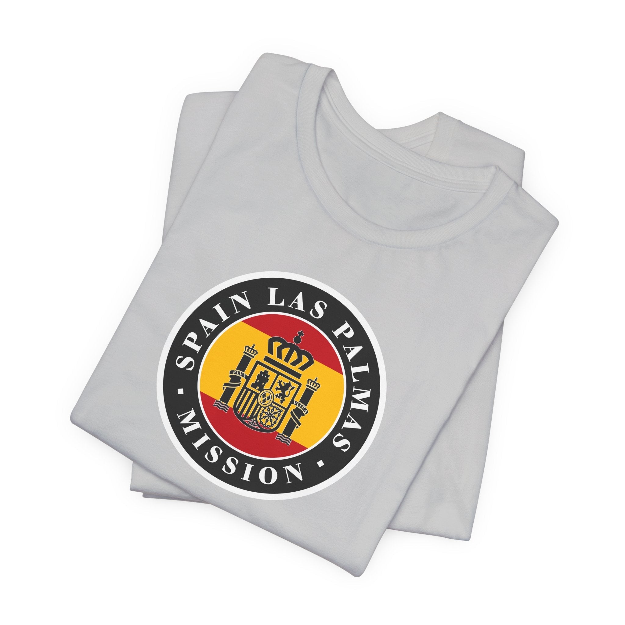 Spain Las Palmas Mission Flag Logo (Black Border) T-shirt - Mission Wishlist - LDS Missionary Gift Store