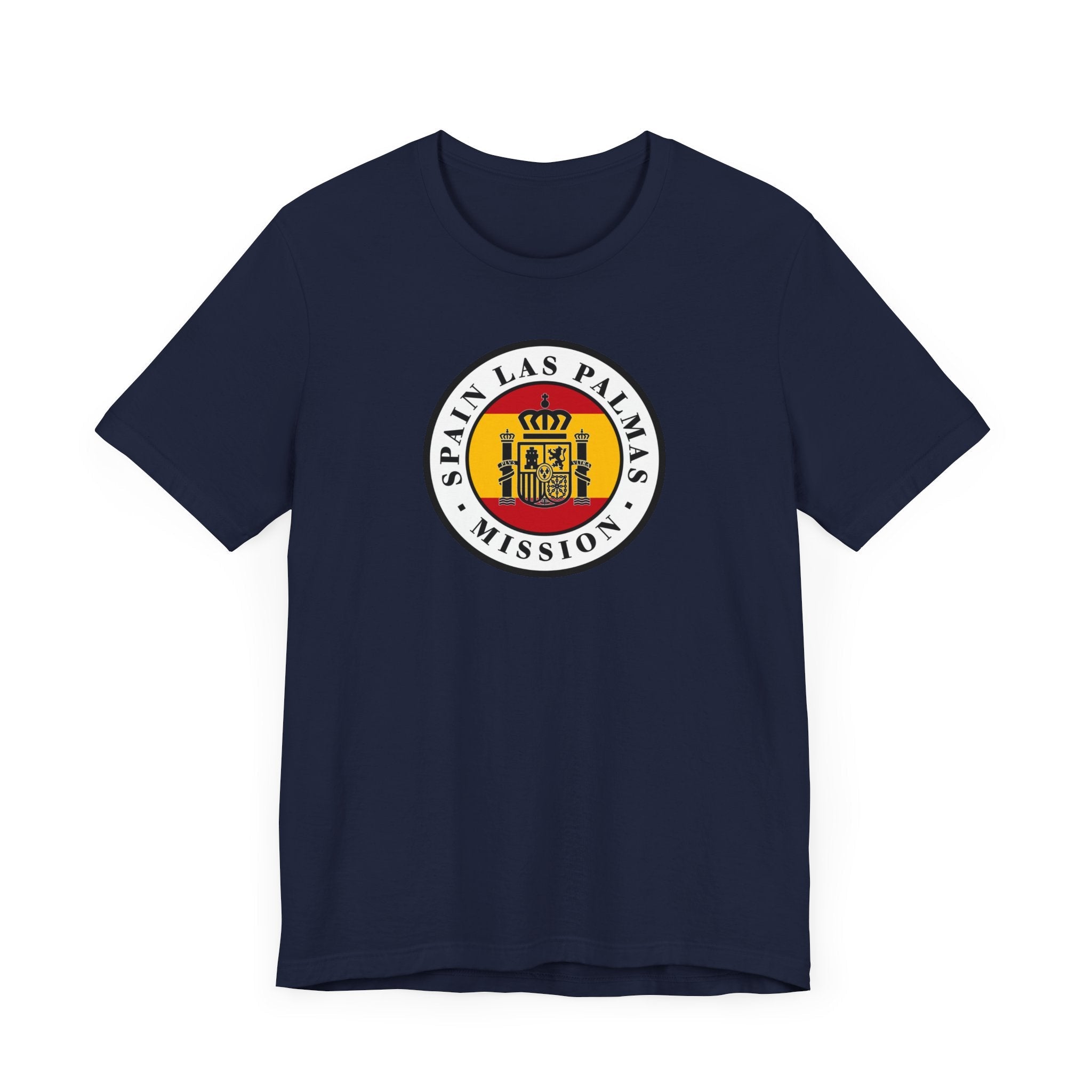 Spain Las Palmas Mission Flag Logo (White Border) T-shirt - Mission Wishlist - LDS Missionary Gift Store
