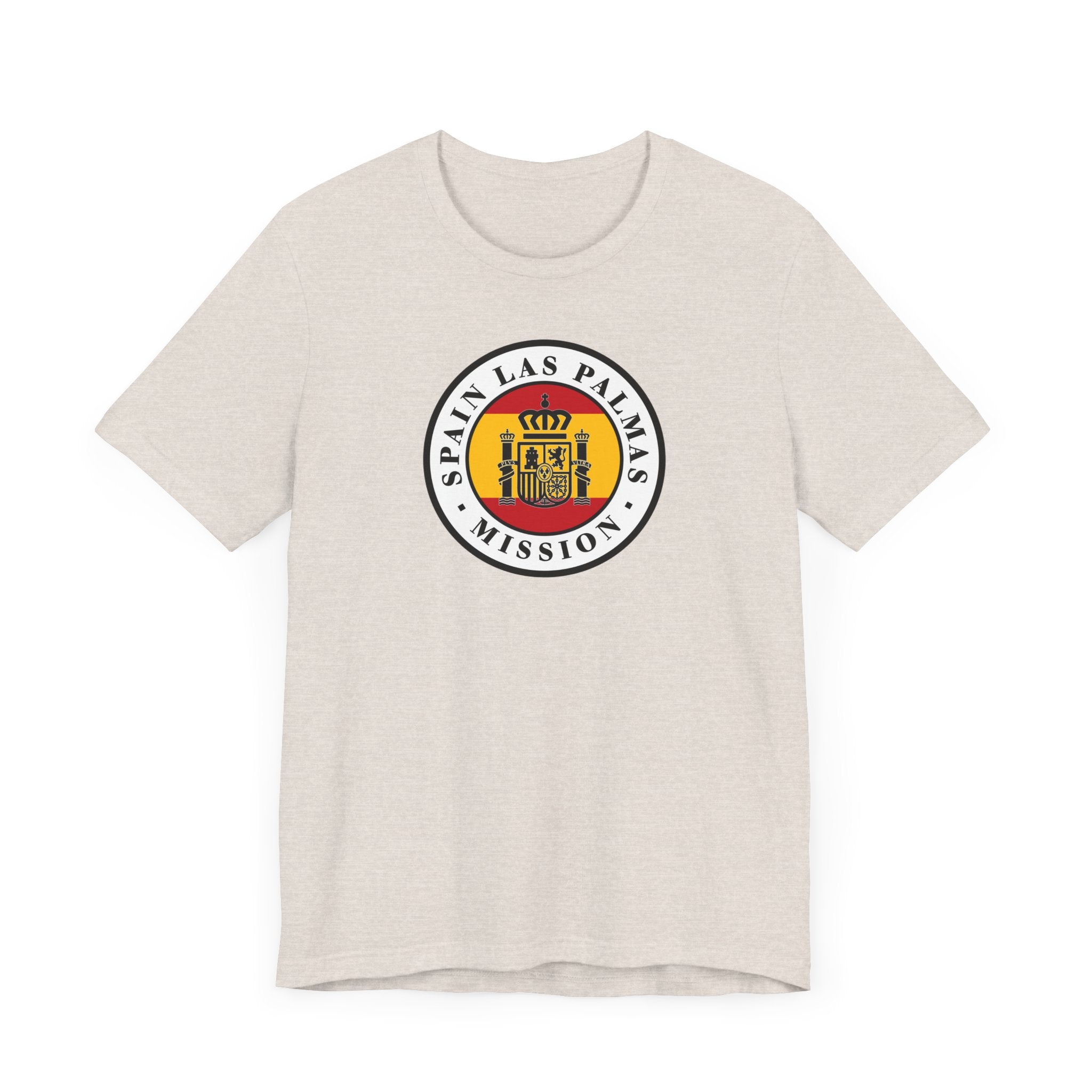 Spain Las Palmas Mission Flag Logo (White Border) T-shirt - Mission Wishlist - LDS Missionary Gift Store