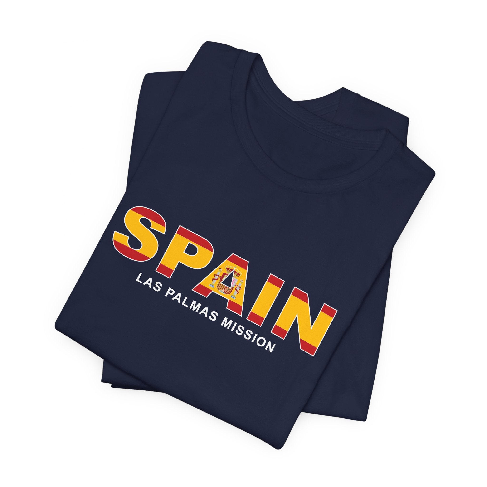 Spain Las Palmas Mission Flag Title T-shirt - Mission Wishlist - LDS Missionary Gift Store