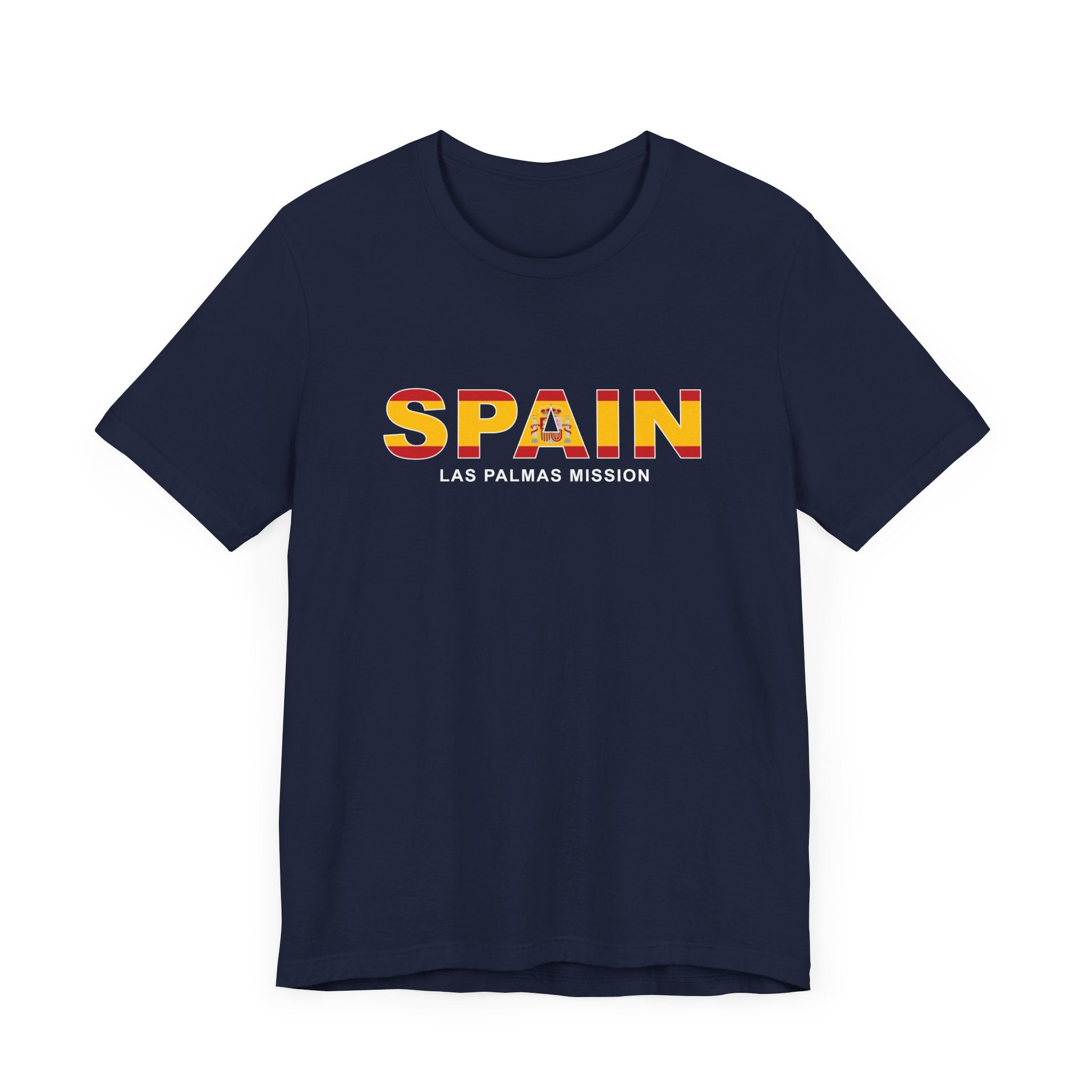 Spain Las Palmas Mission Flag Title T-shirt - Mission Wishlist - LDS Missionary Gift Store