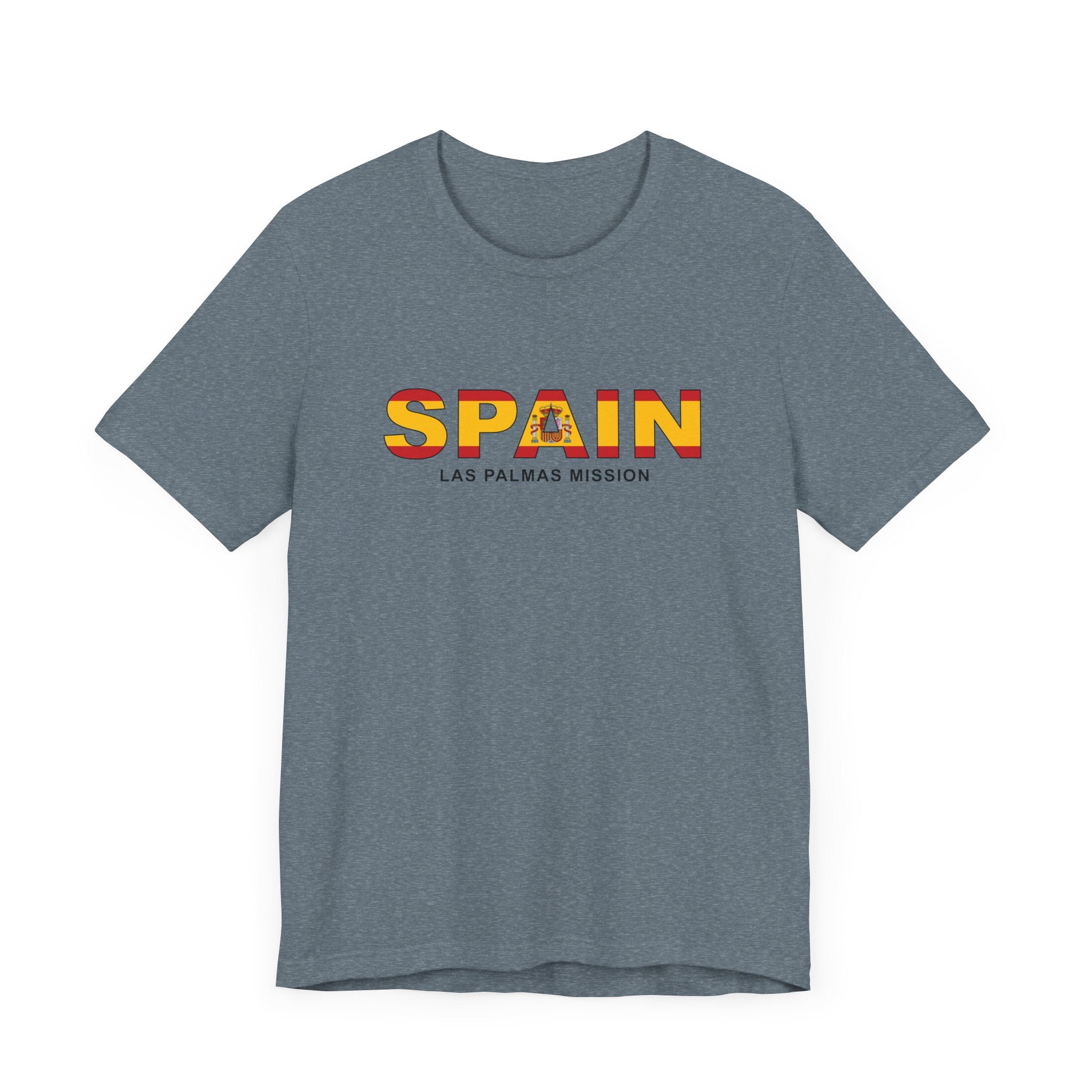 Spain Las Palmas Mission Flag Title T-shirt - Mission Wishlist - LDS Missionary Gift Store