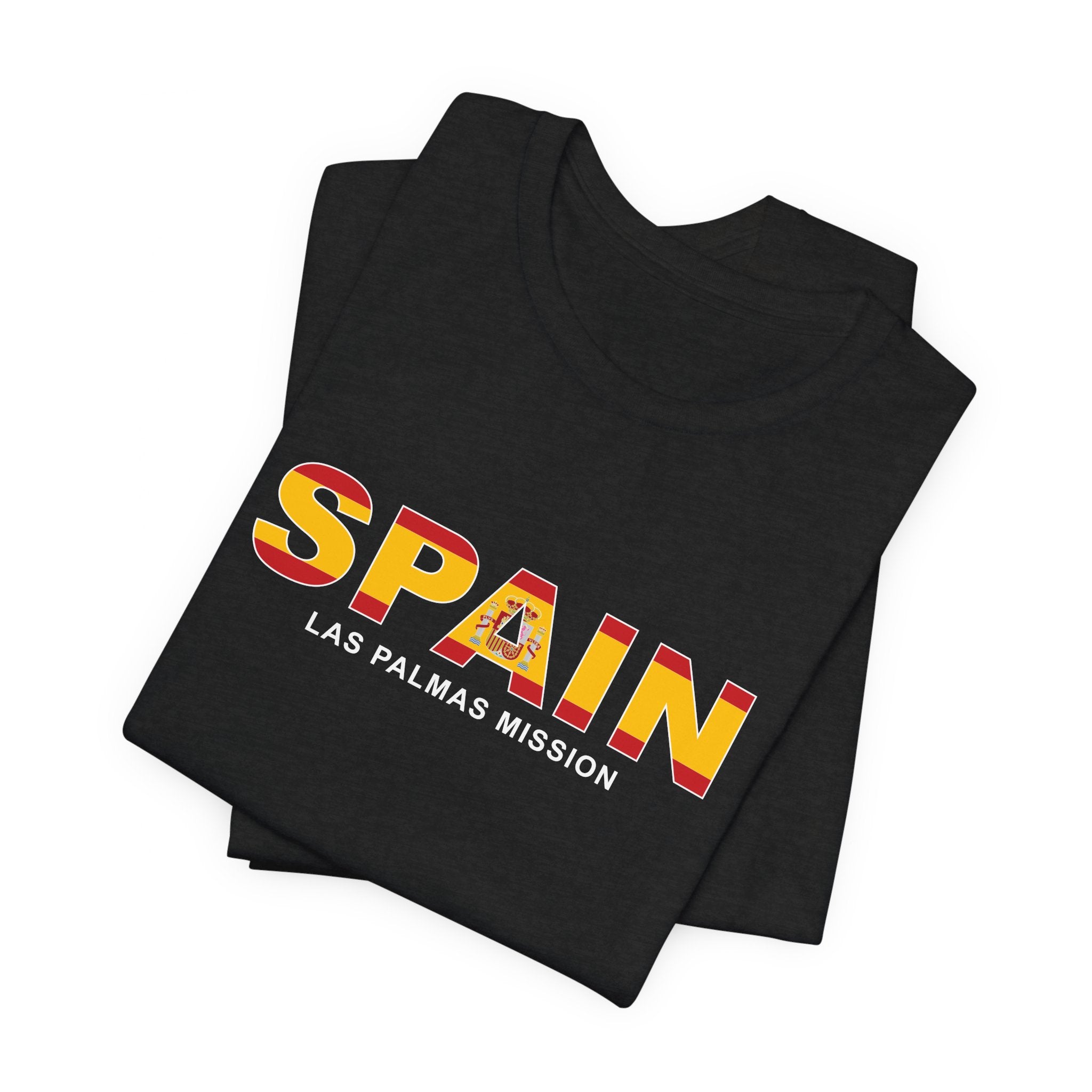 Spain Las Palmas Mission Flag Title T-shirt - Mission Wishlist - LDS Missionary Gift Store